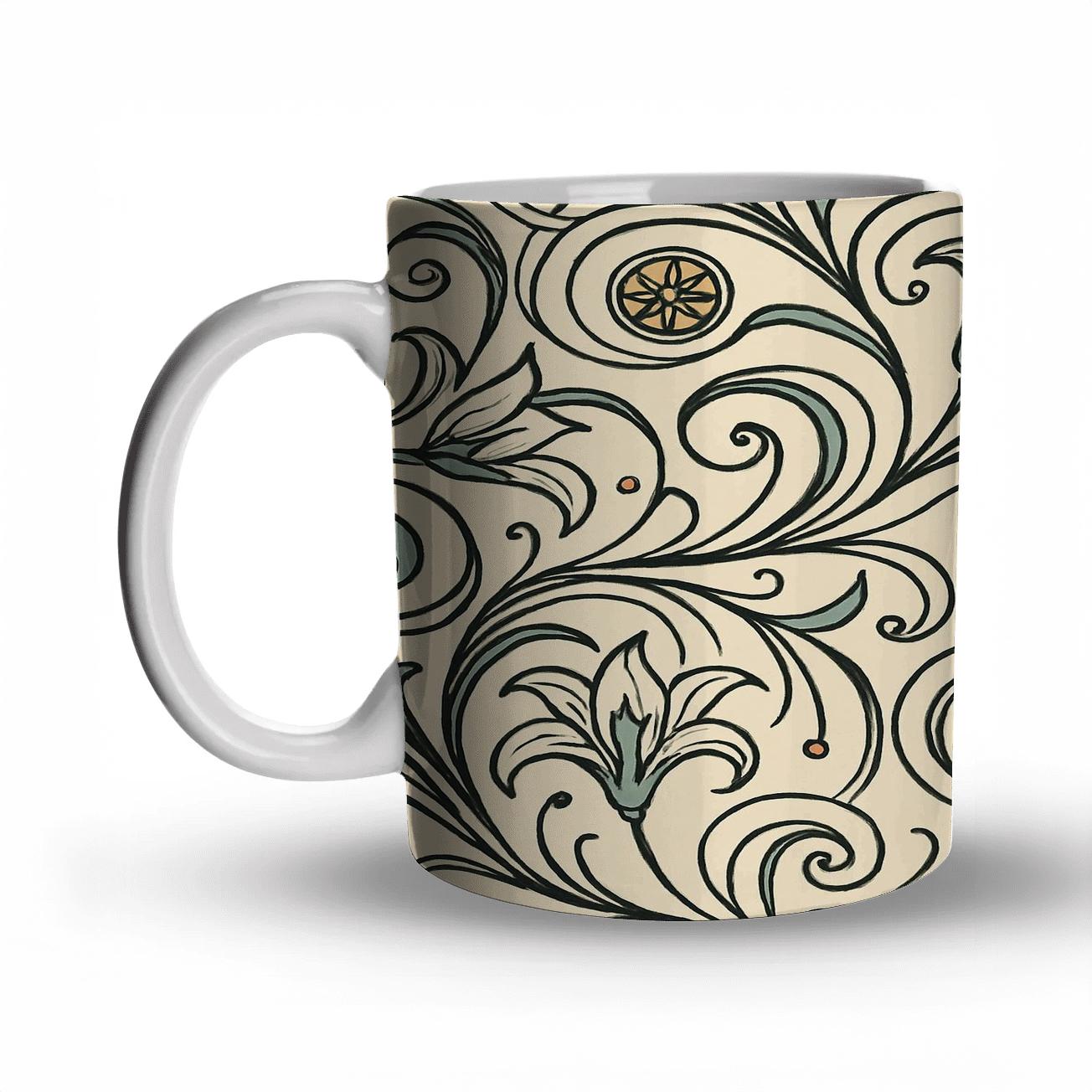 Art Nouveau Comet Vinework insulated thermal mugs