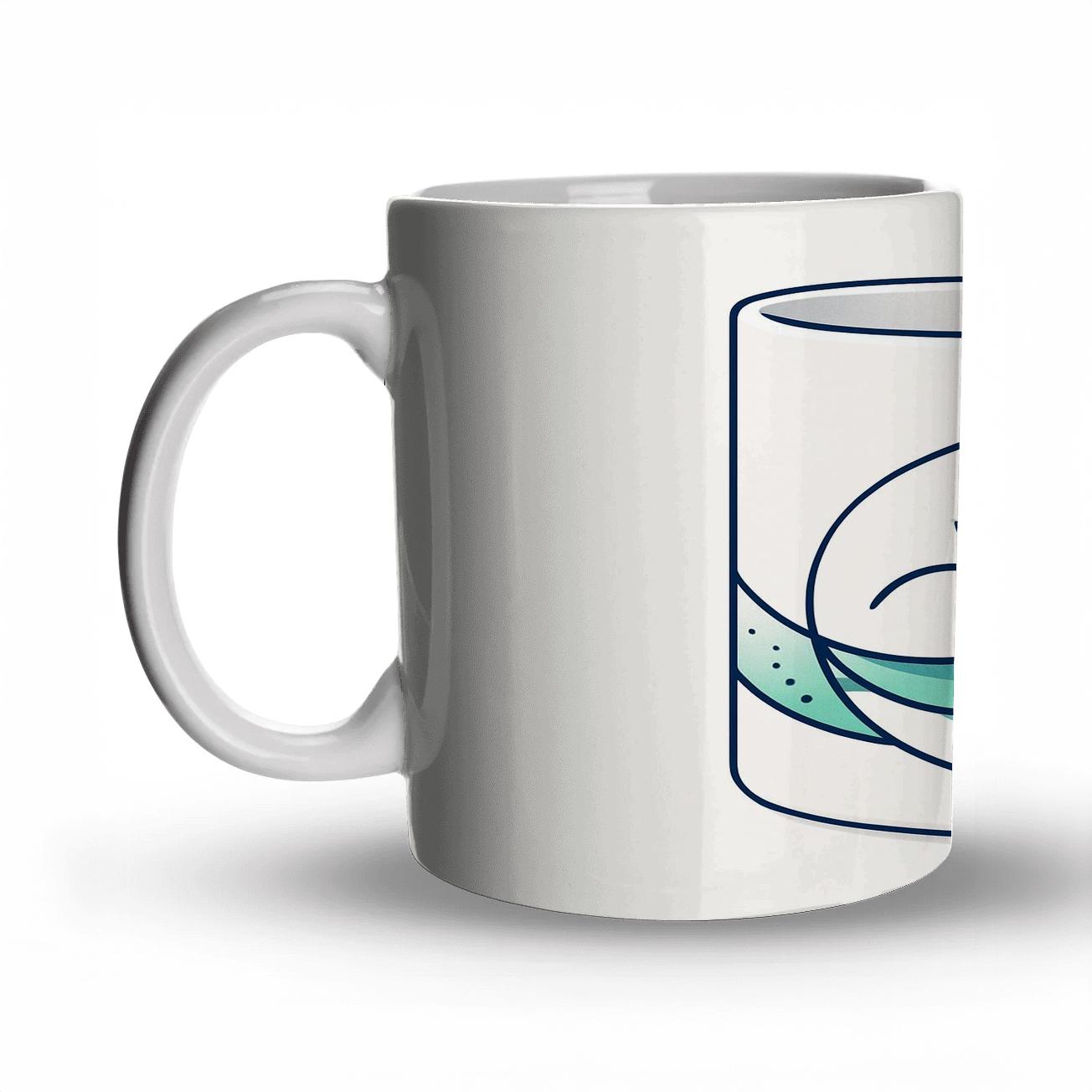 Nordic Fox Aurora Linework Mug decorative mug sets