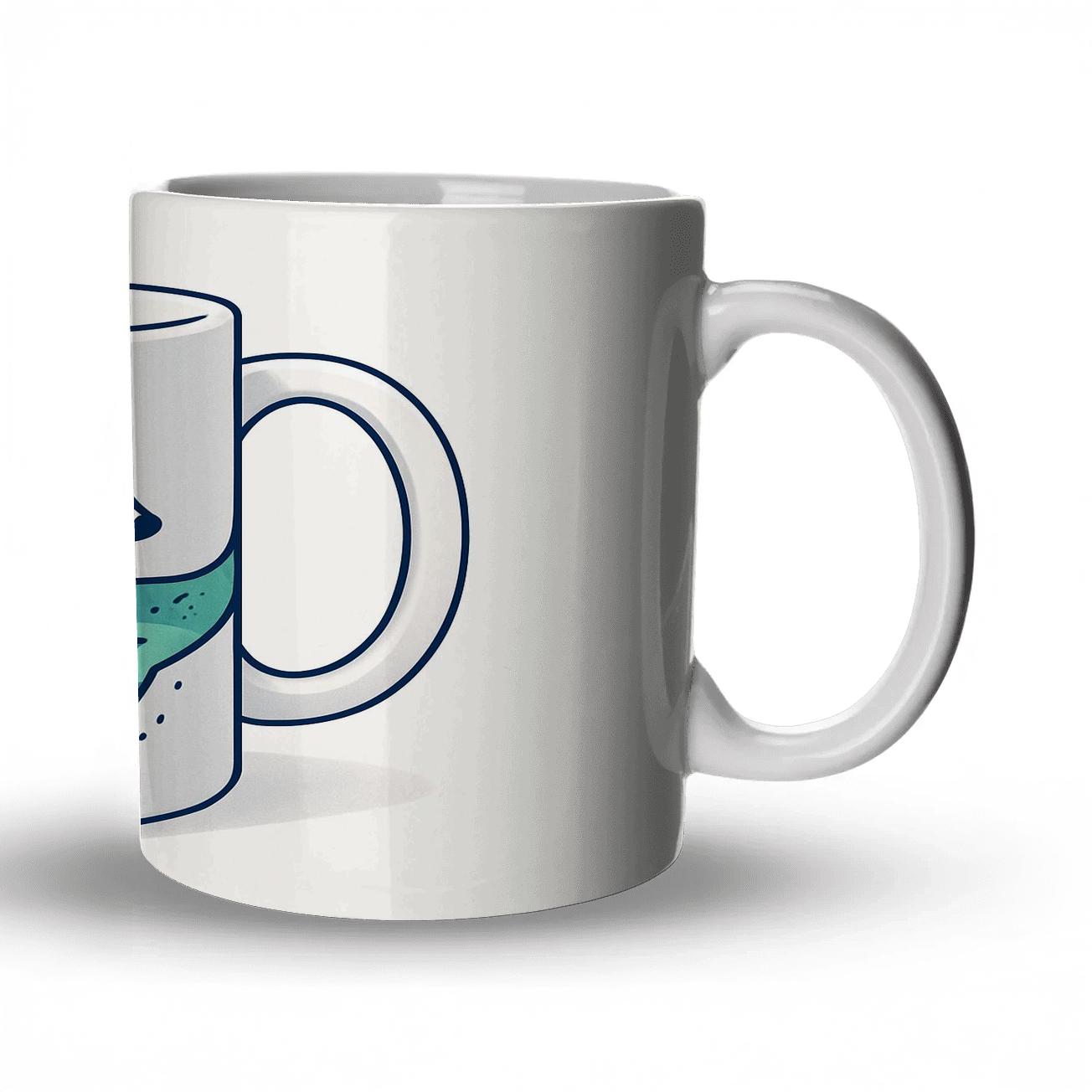 Nordic Fox Aurora Linework Mug decorative mug sets