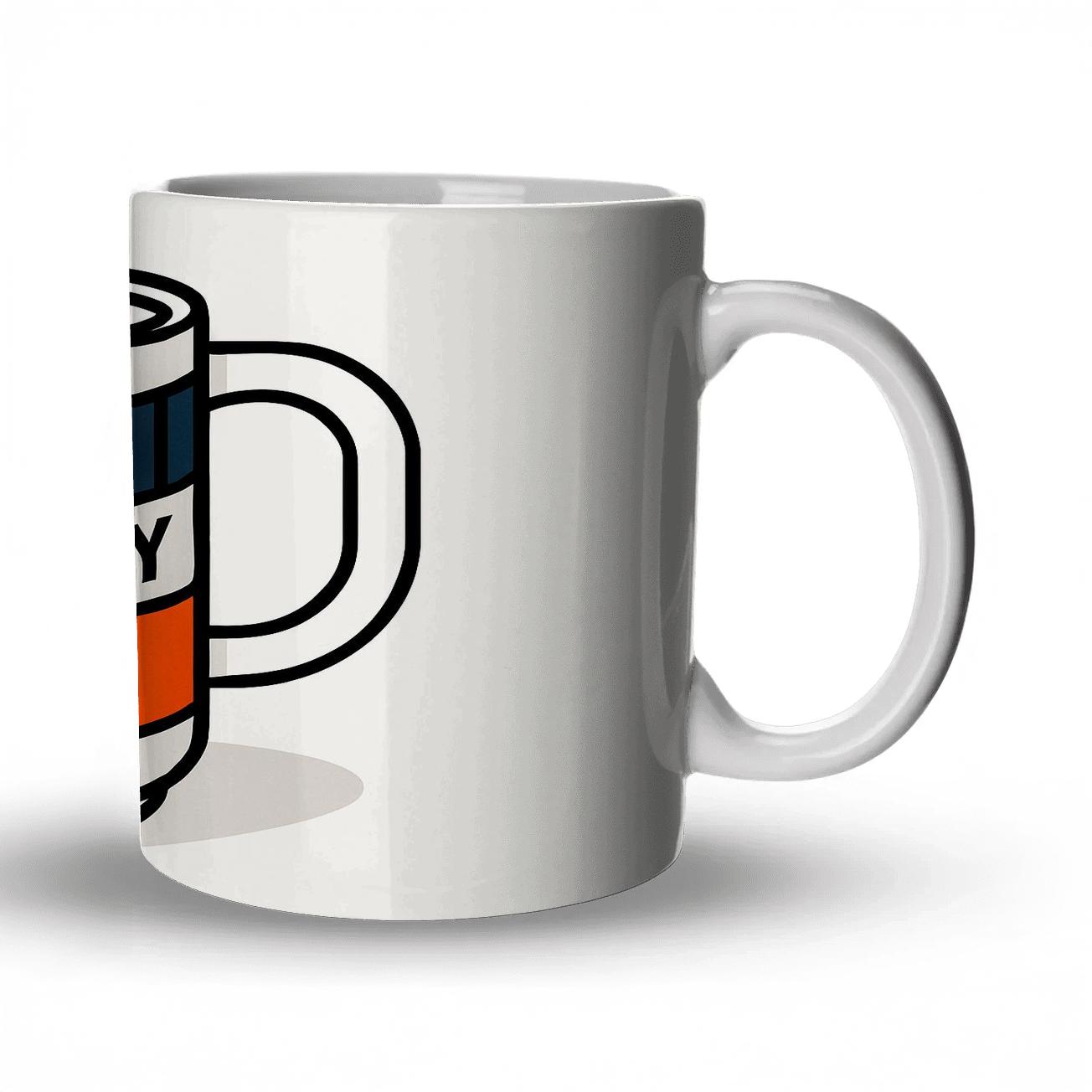 Bauhaus Slam Dunk Geometry custom printed mugs