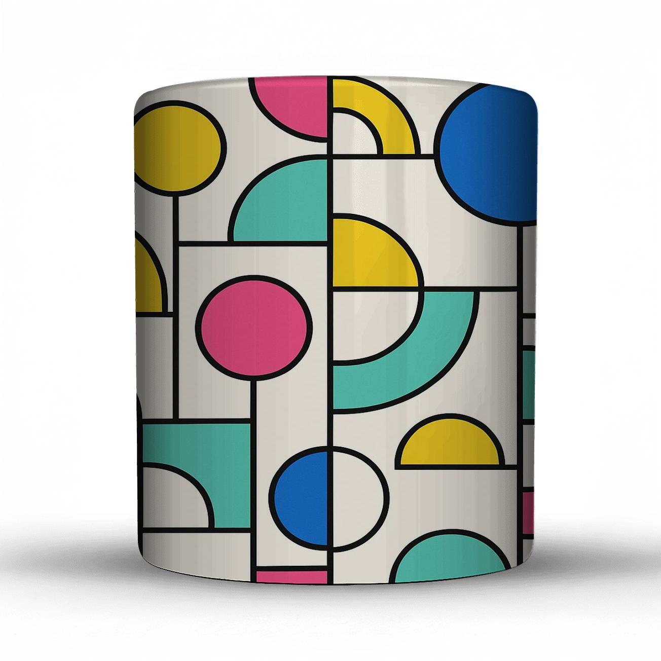 Memphis Bauhaus Orbit Grid insulated thermal mugs