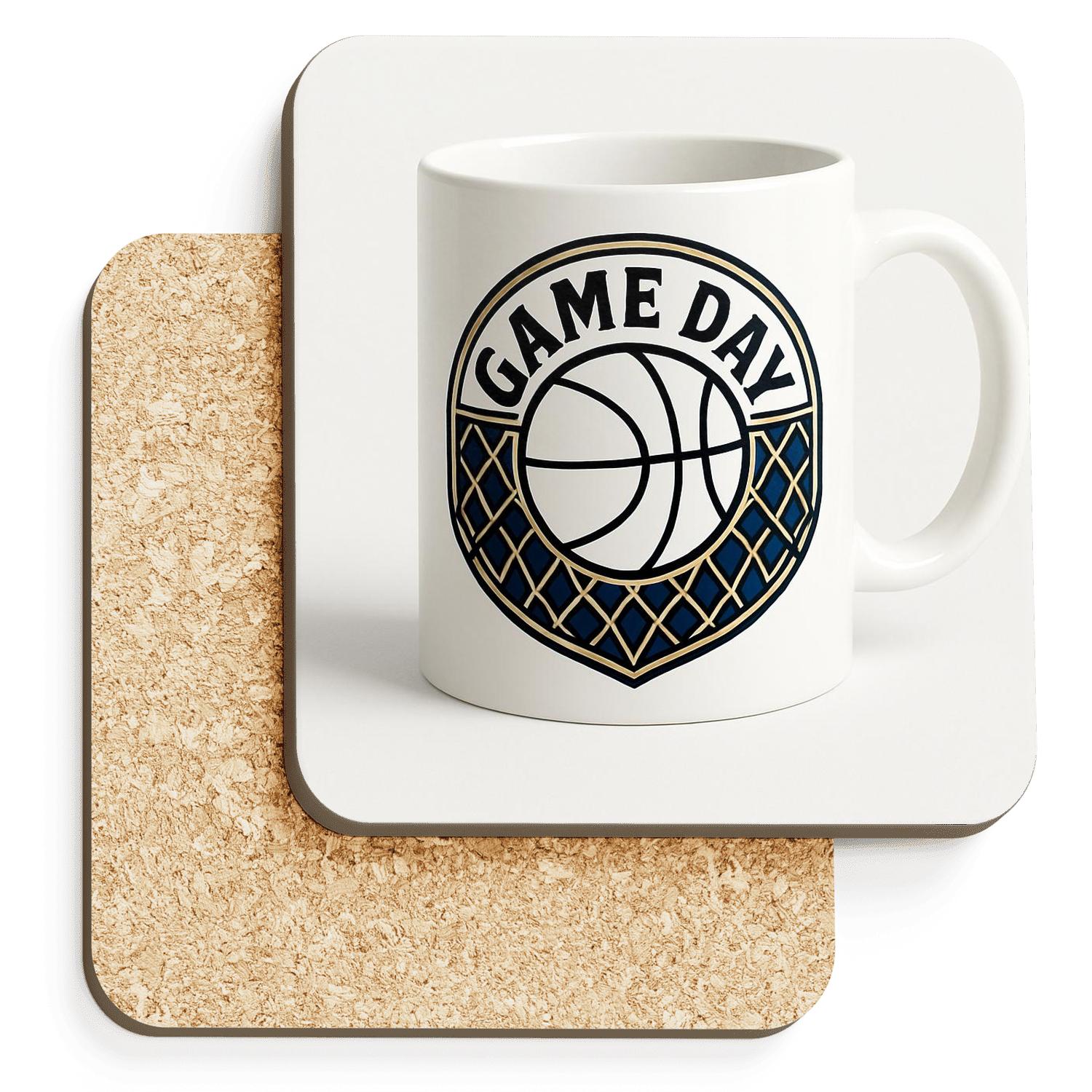 Art Deco Basketball Victory Netline Mug Design absorbent drink coasters