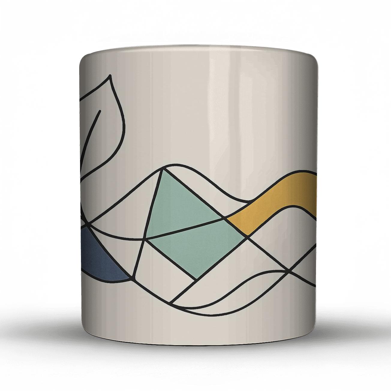 Tidal Geometry Leafwave custom printed mugs