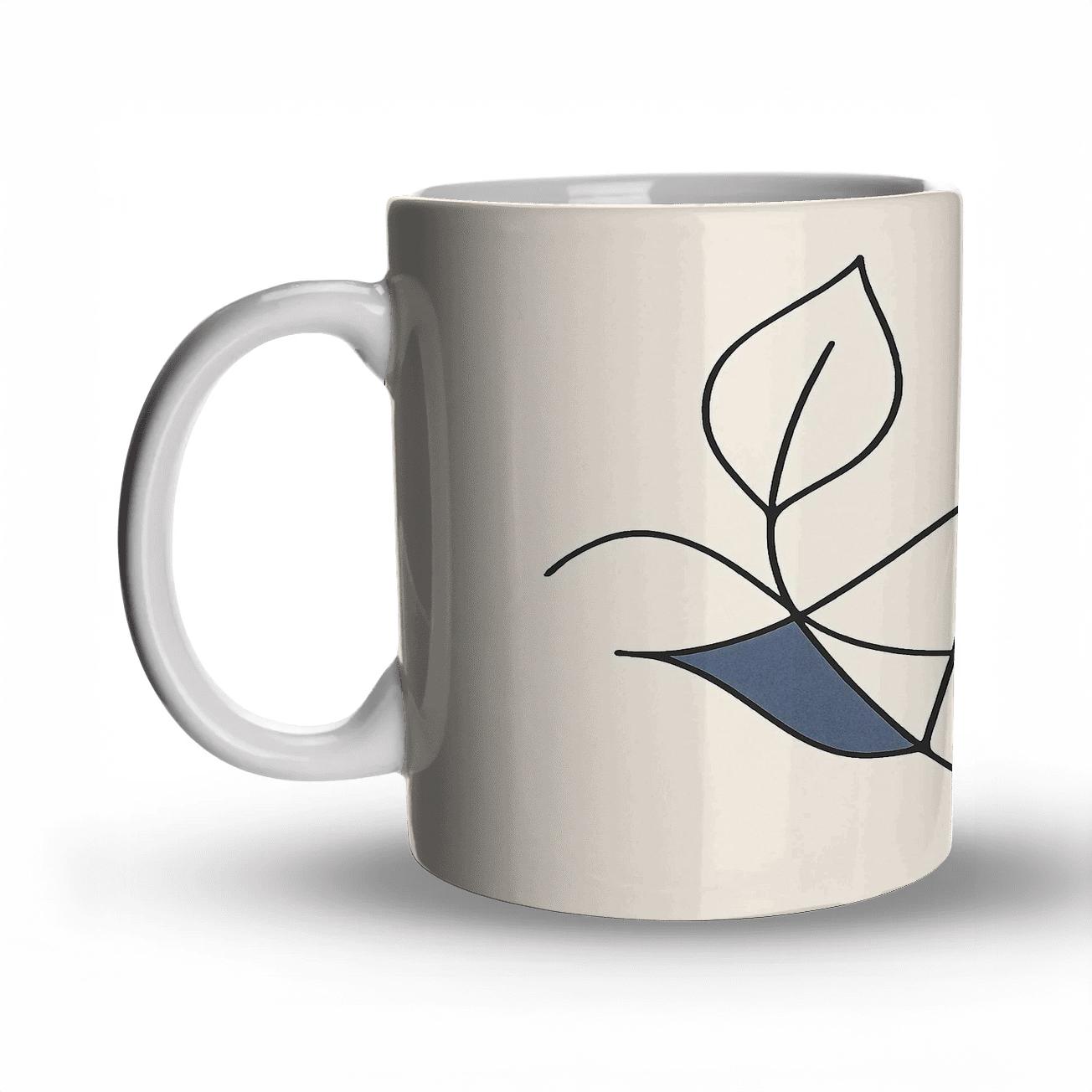 Tidal Geometry Leafwave custom printed mugs