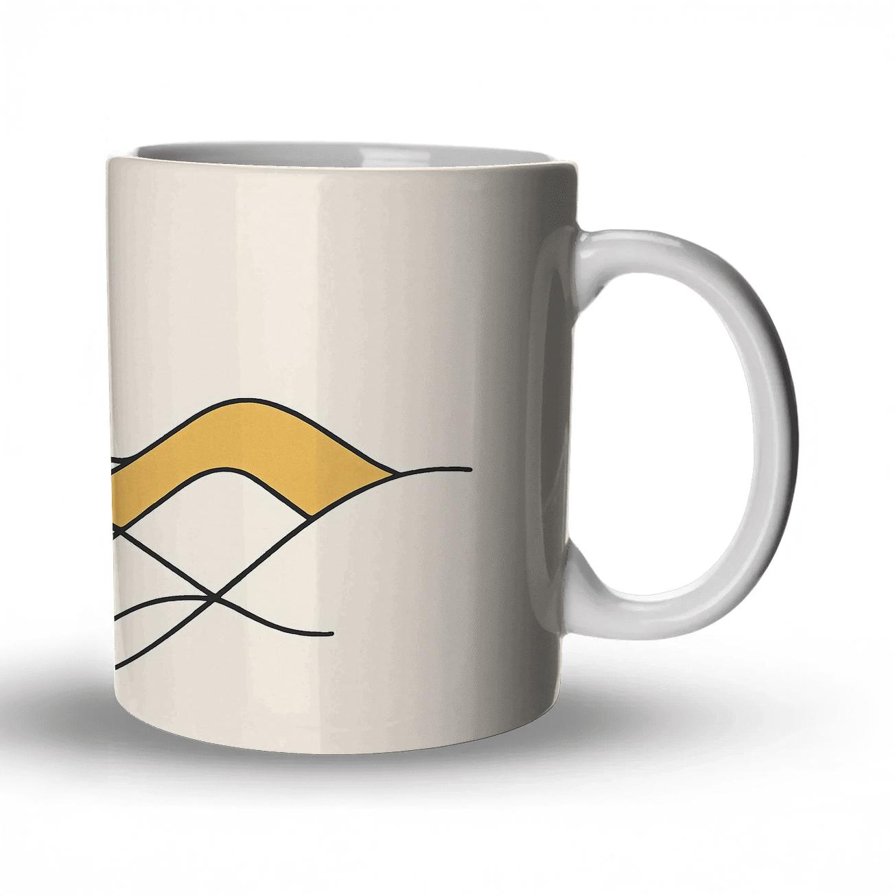 Tidal Geometry Leafwave custom printed mugs