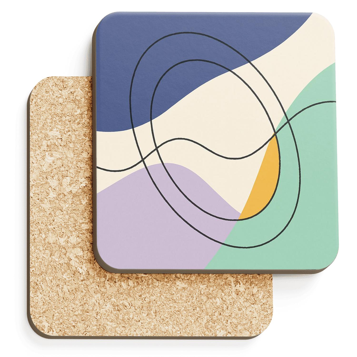 Orbital Geometry Tideform custom engraved coasters