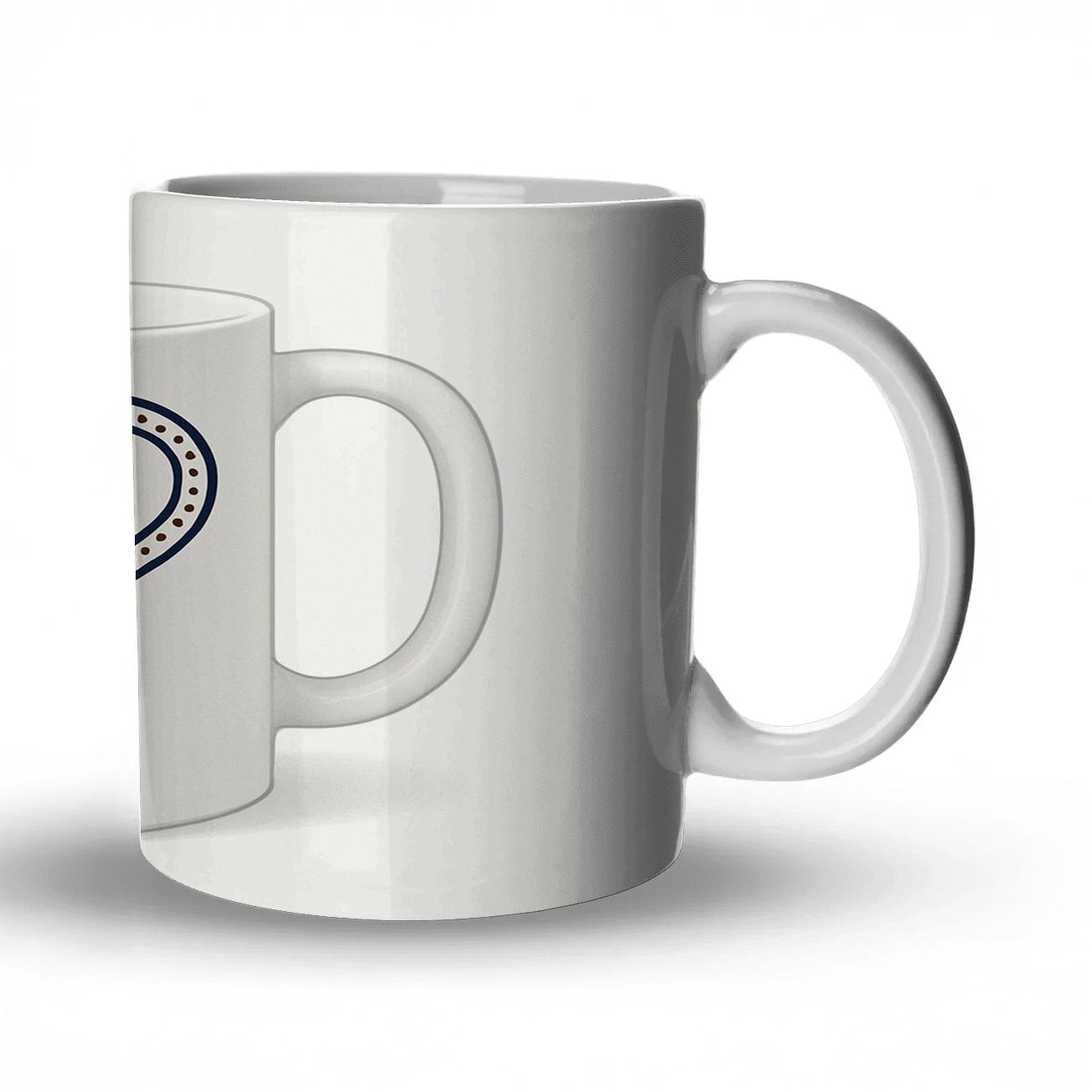 Okavango Elephant Indigo Ornament Mug novelty coffee mugs