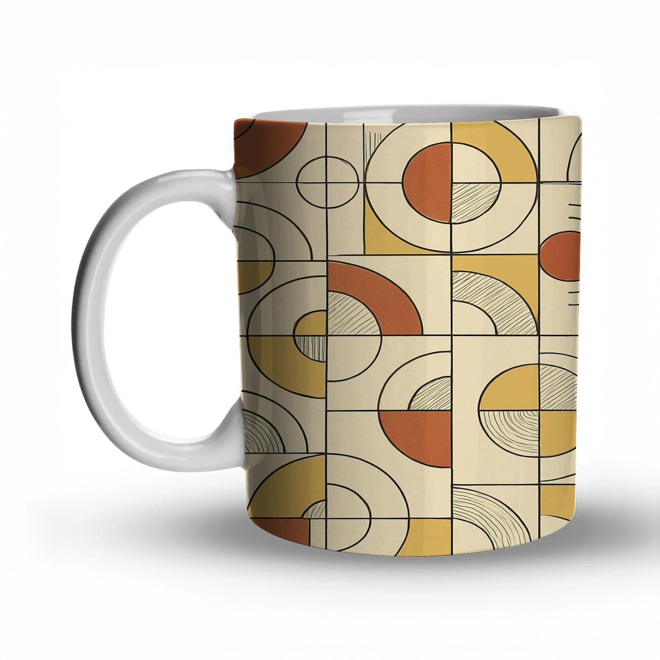Bauhaus Eclipse Geometrics decorative mug sets