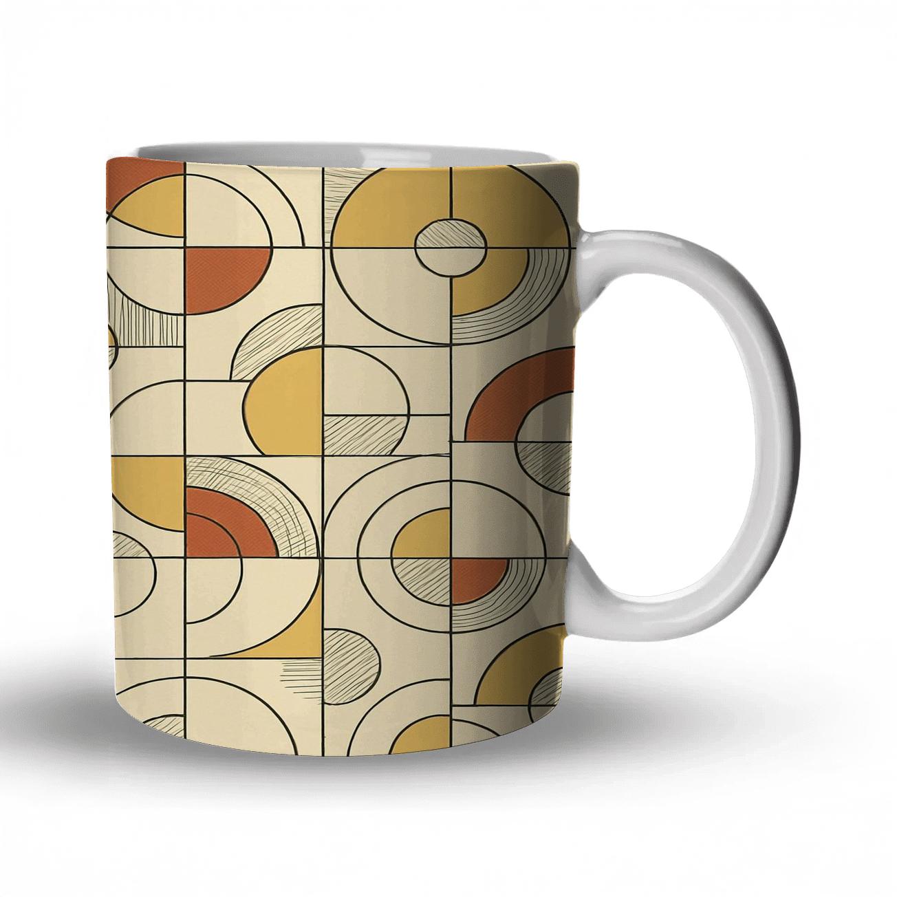 Bauhaus Eclipse Geometrics decorative mug sets