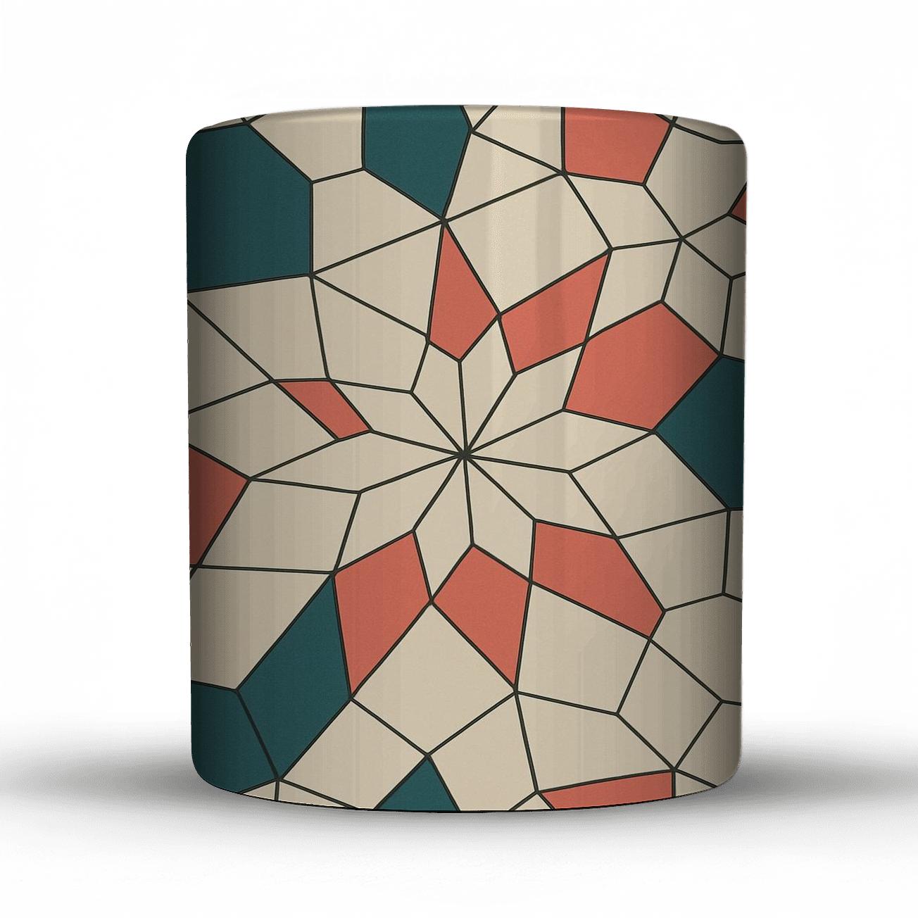 Girih Quasicrystal Star Weave insulated thermal mugs