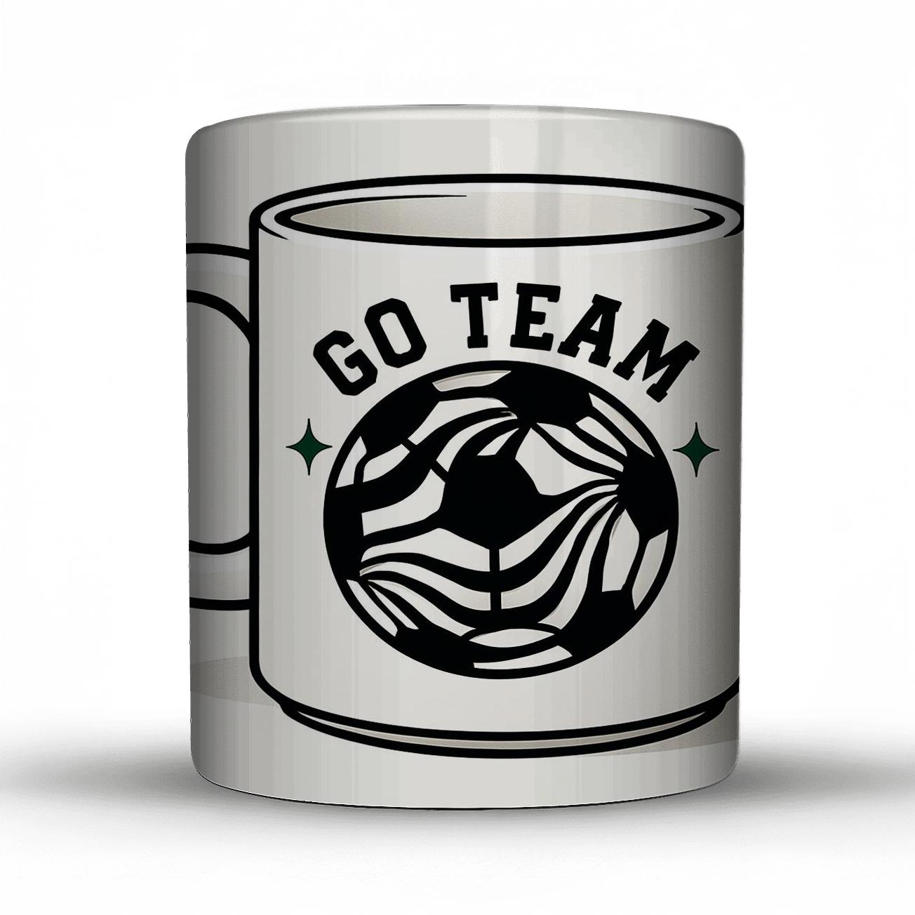 Op Art Go Team Soccer Pentagons premium drinkware mugs