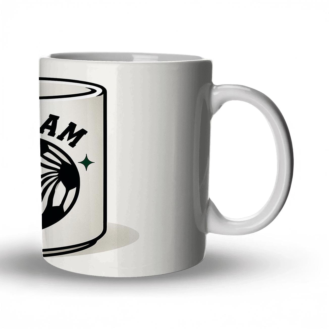 Op Art Go Team Soccer Pentagons premium drinkware mugs