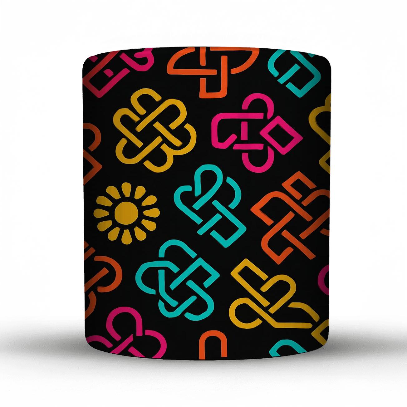 Neo Geo Carnival Knotwork insulated thermal mugs