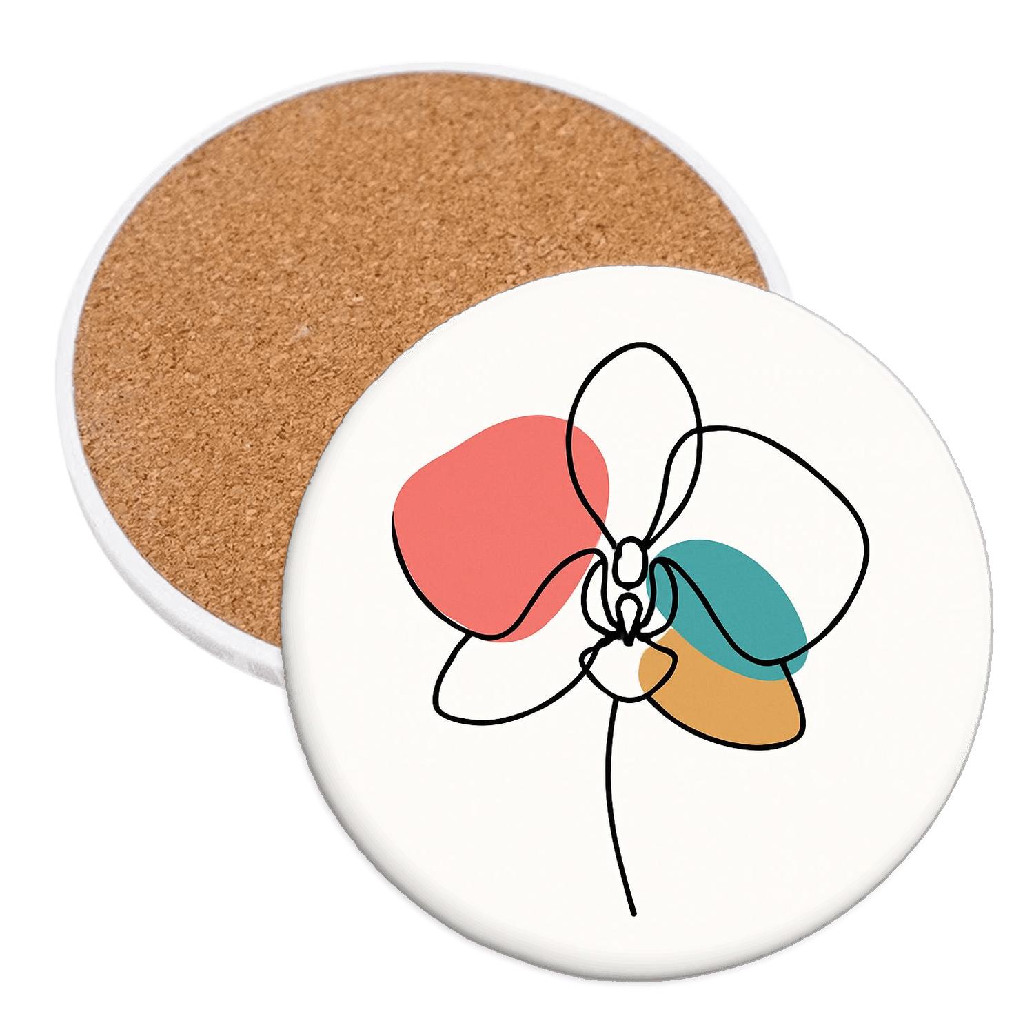 Celestial Orchid Contour coasters for home decor