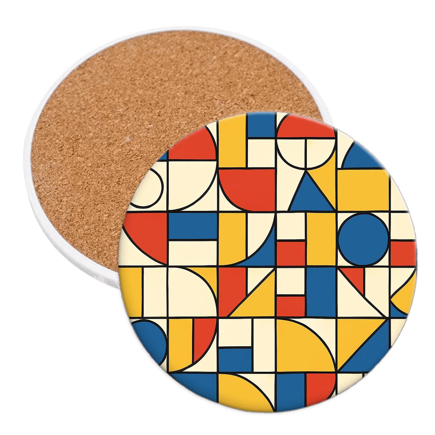 Bauhaus Threaded Modules Grid custom engraved coasters