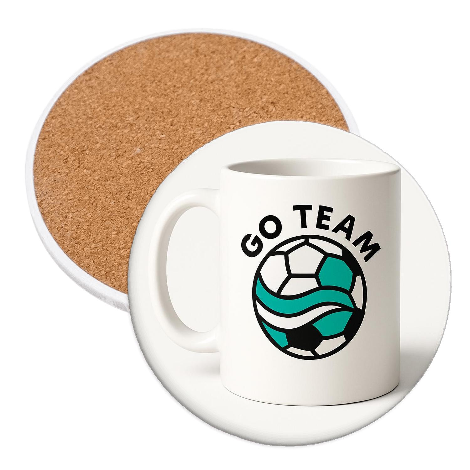 Bauhaus Soccer Go Team Pentagon Wave Mug Design decorative beverage coasters