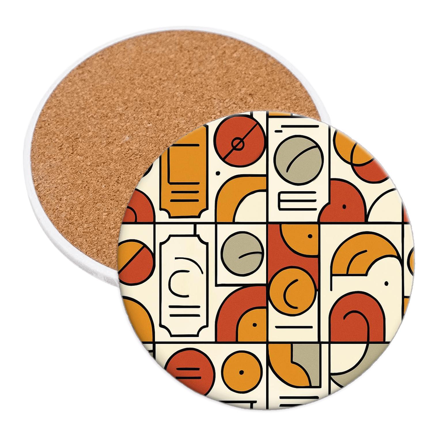 Bauhaus Cosmic Ticket Stubs Geometry stone coaster collections