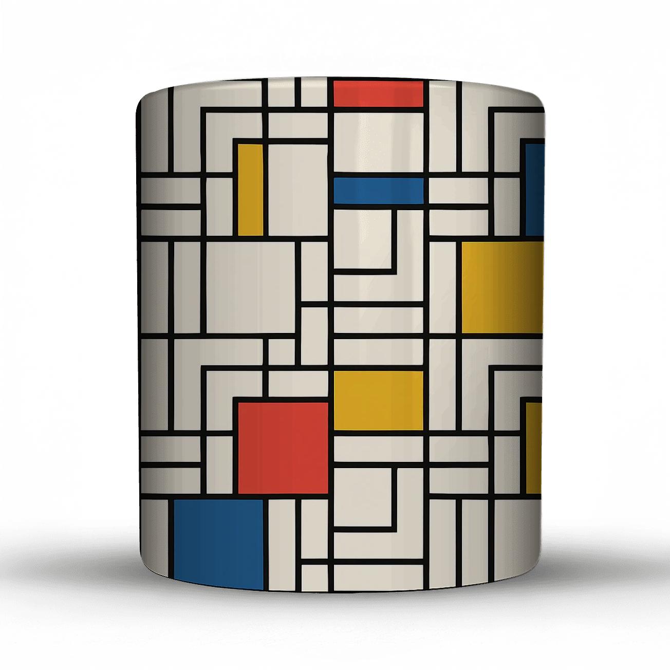 Bauhaus Weaving Grid Interlock premium drinkware mugs