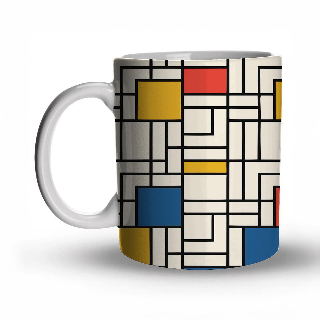 Bauhaus Weaving Grid Interlock premium drinkware mugs