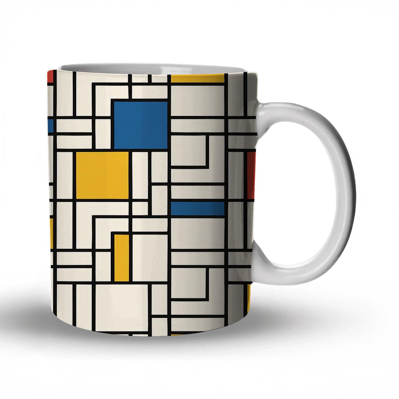 Bauhaus Weaving Grid Interlock premium drinkware mugs