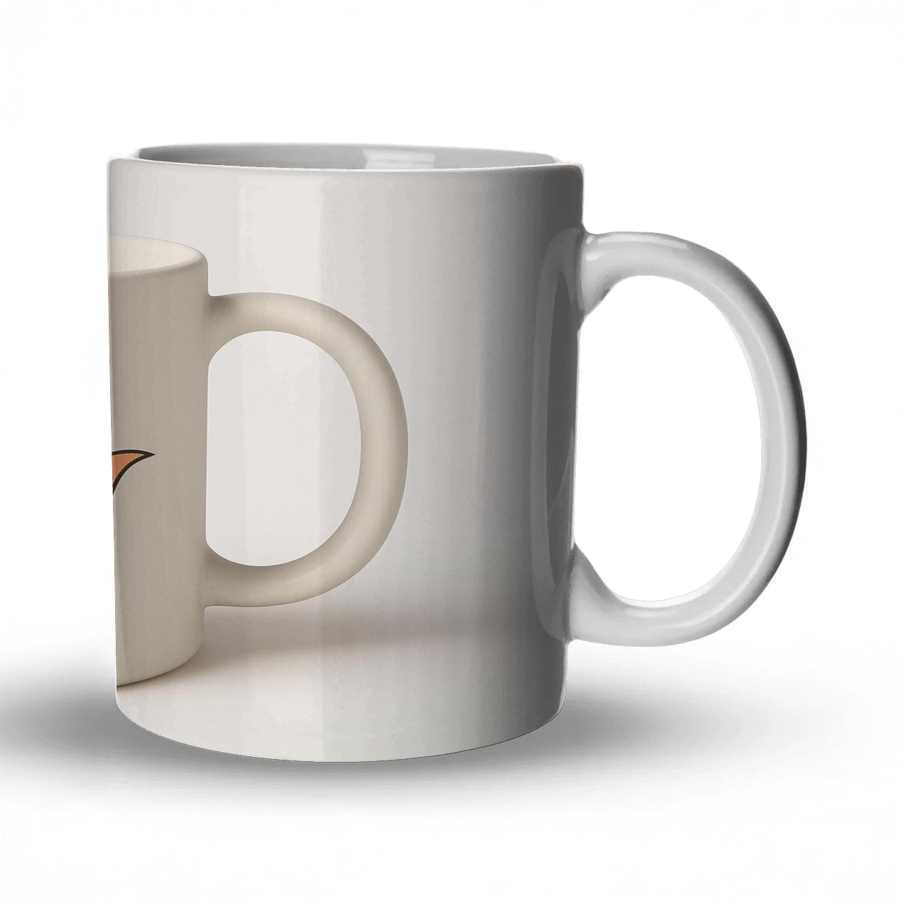 Rinpa Fox Ribbon Line Art Mug novelty coffee mugs