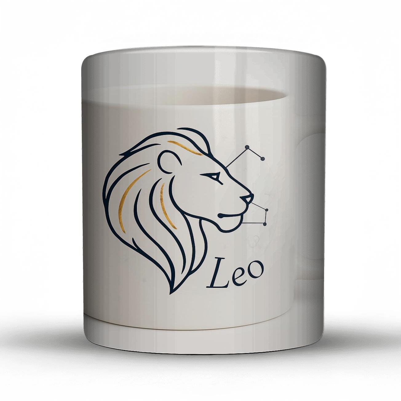Leo Solar Mane Constellation Mug Line Art decorative mug sets