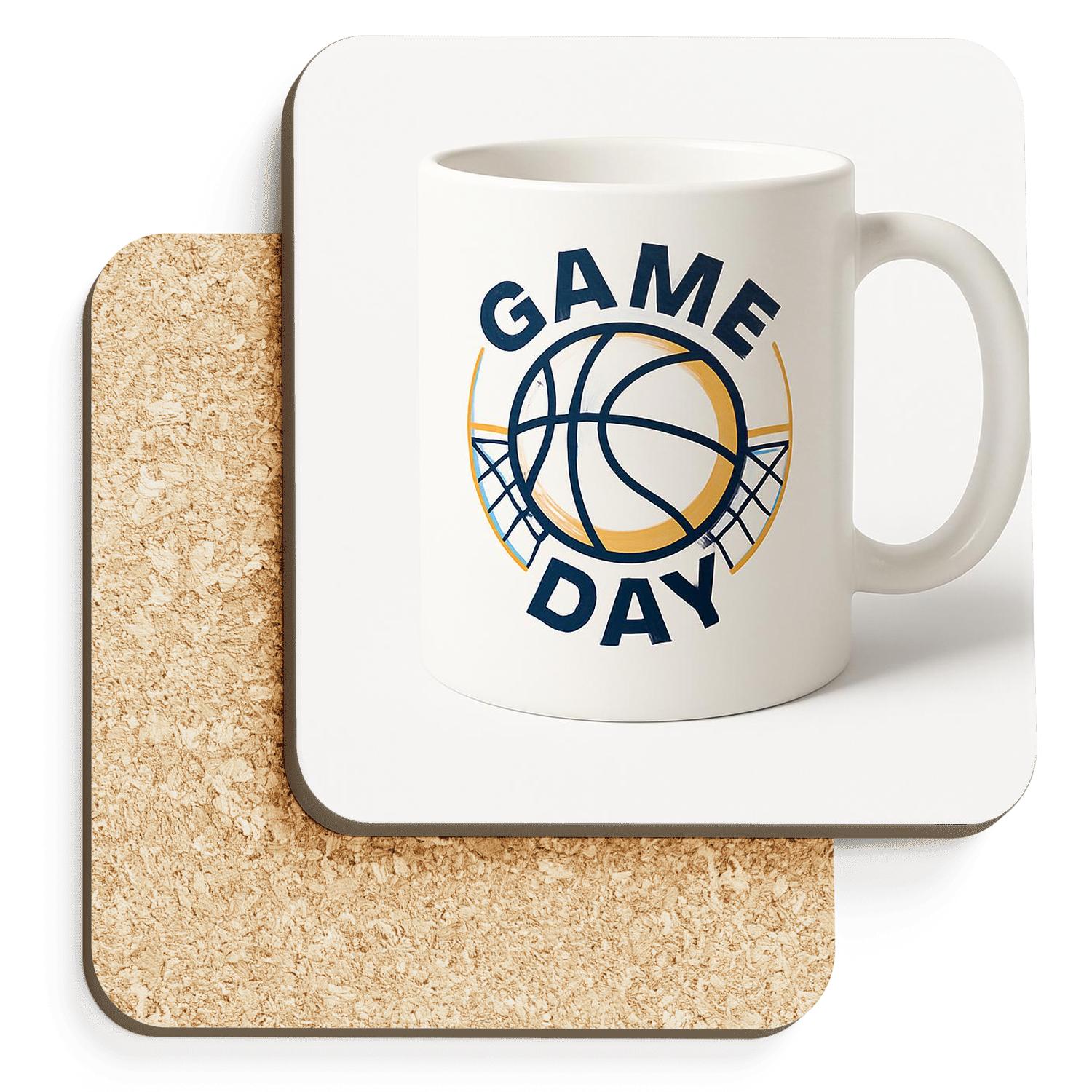 Bauhaus Basketball Net Rally Mug cork coaster sets