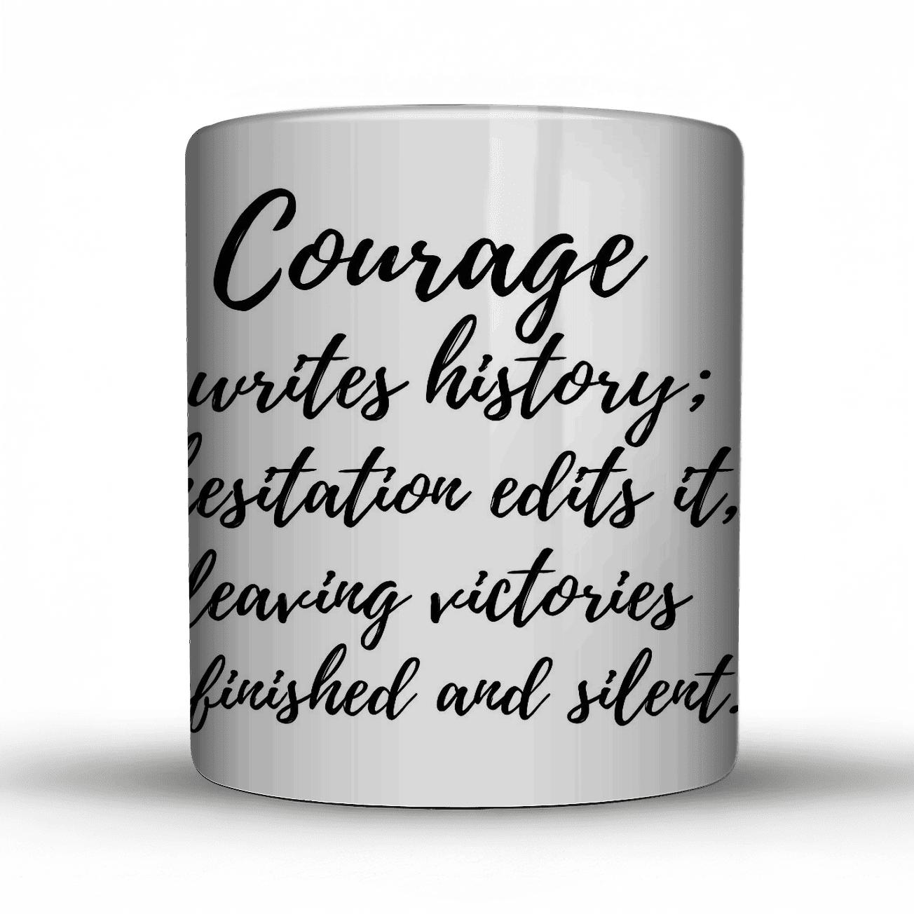 Courage Writes History personalized mugs