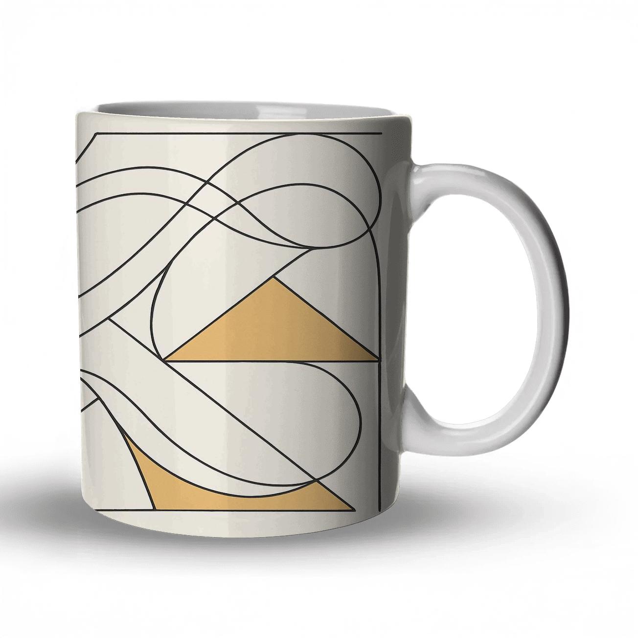 Tessellated Tide Abstract ceramic coffee mugs