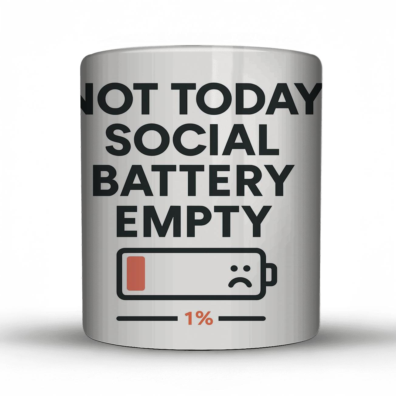 Loading Social Battery One Percent custom printed mugs