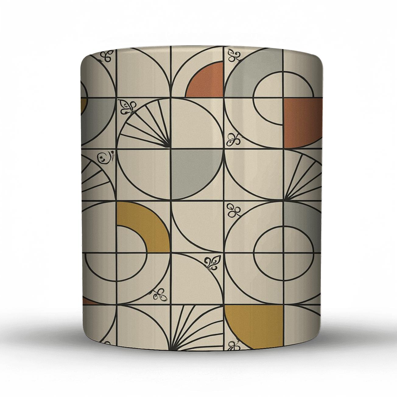 Bauhaus Weimar Ornament Grid With Deco Filigree premium drinkware mugs