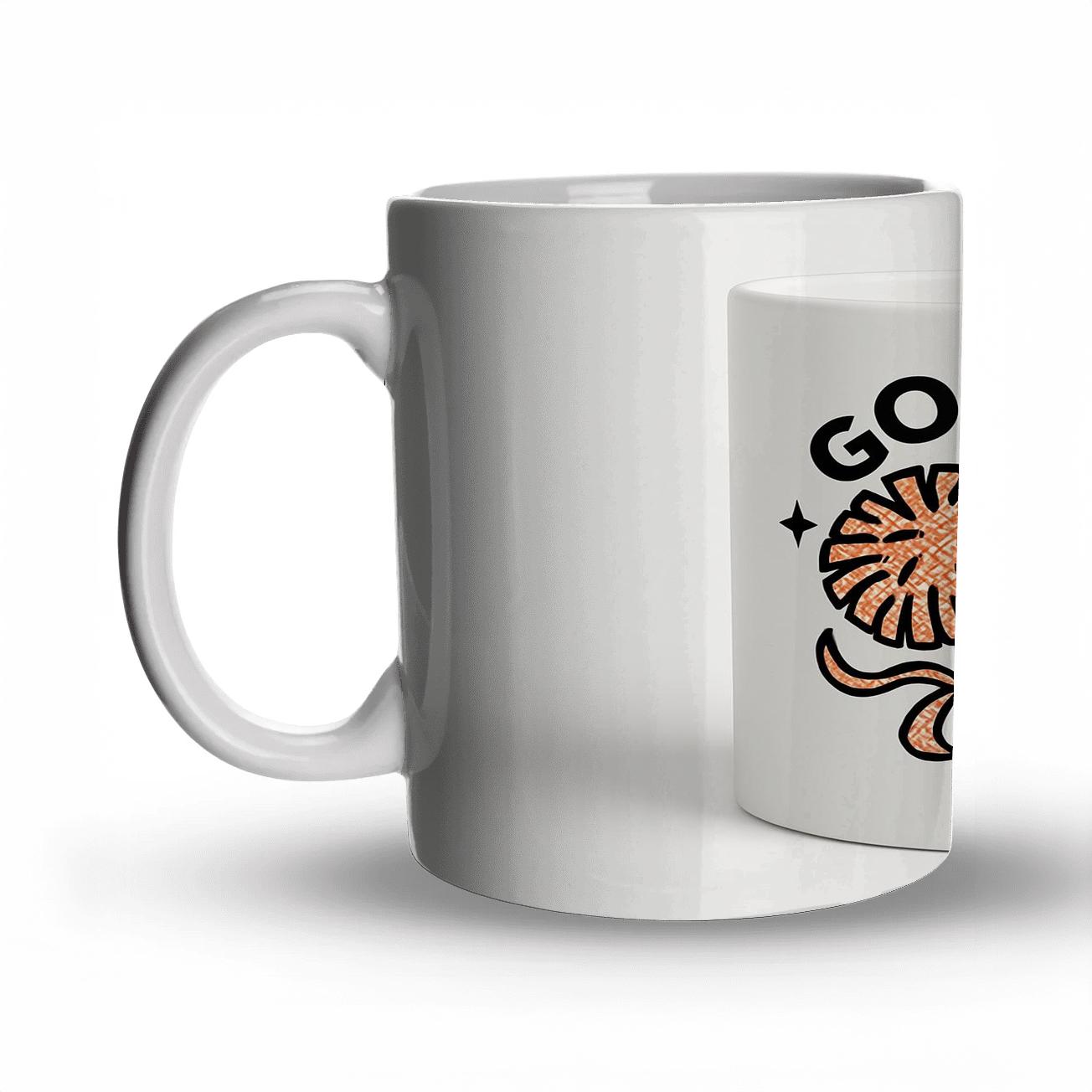 Cheer Squad Pom Pom Line Art Mug custom printed mugs