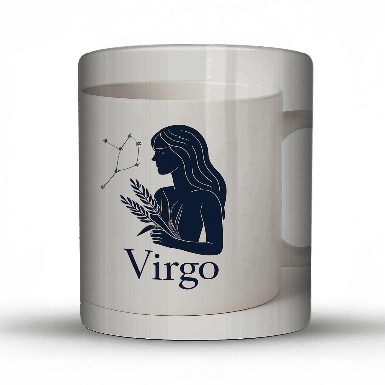 Virgo Wheat Maiden Star Chart Mug Line Art gift mugs for occasions