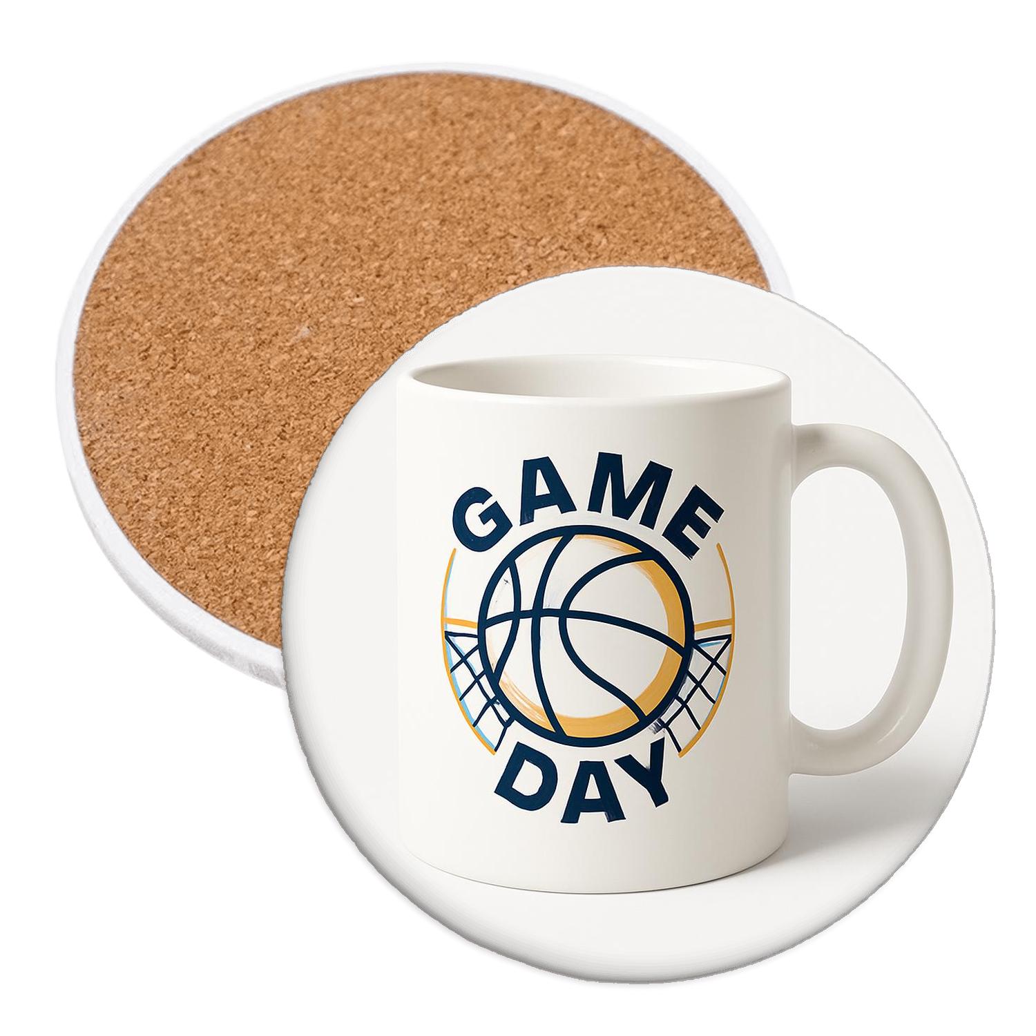Bauhaus Basketball Net Rally Mug custom engraved coasters
