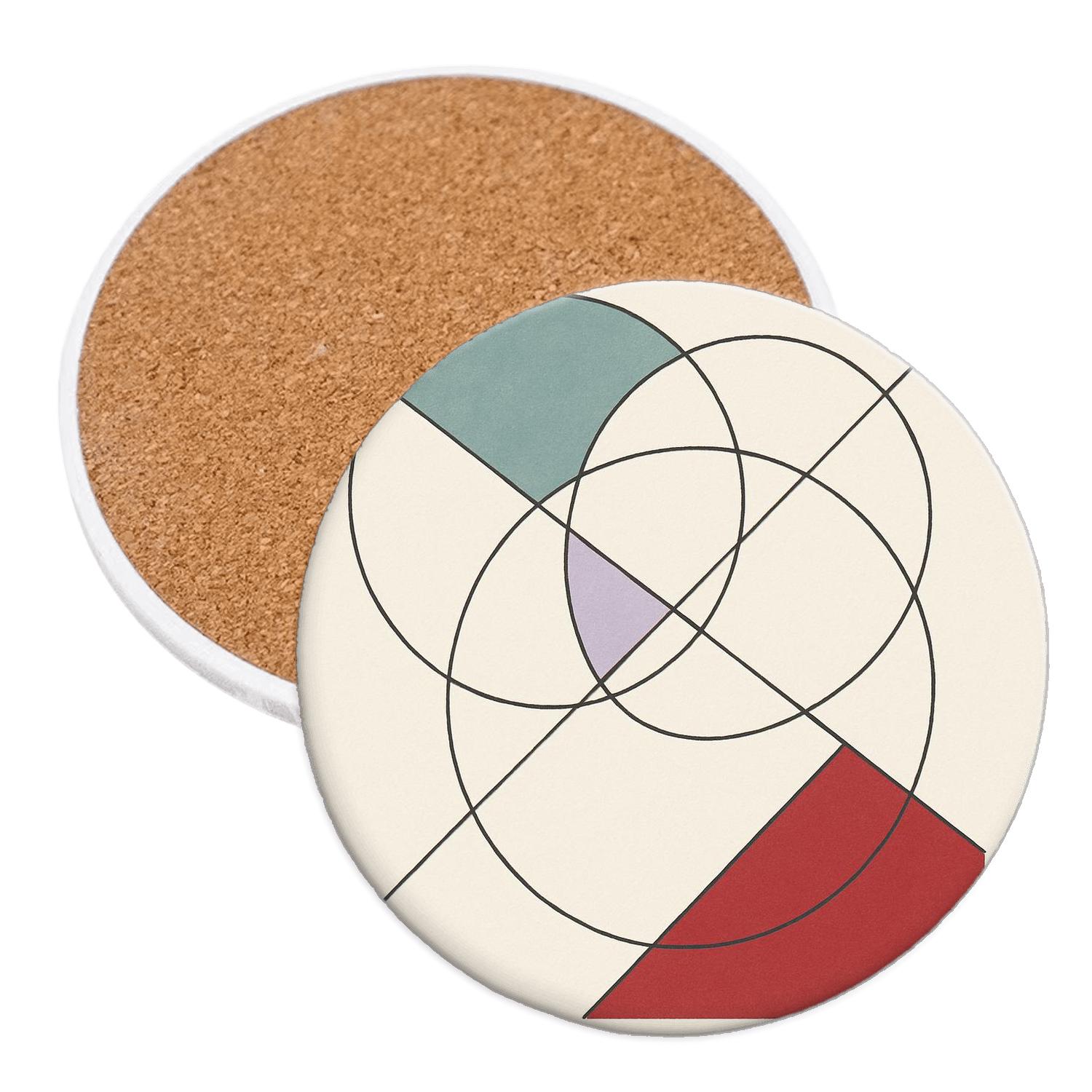 Orbital Geometry Drift custom engraved coasters