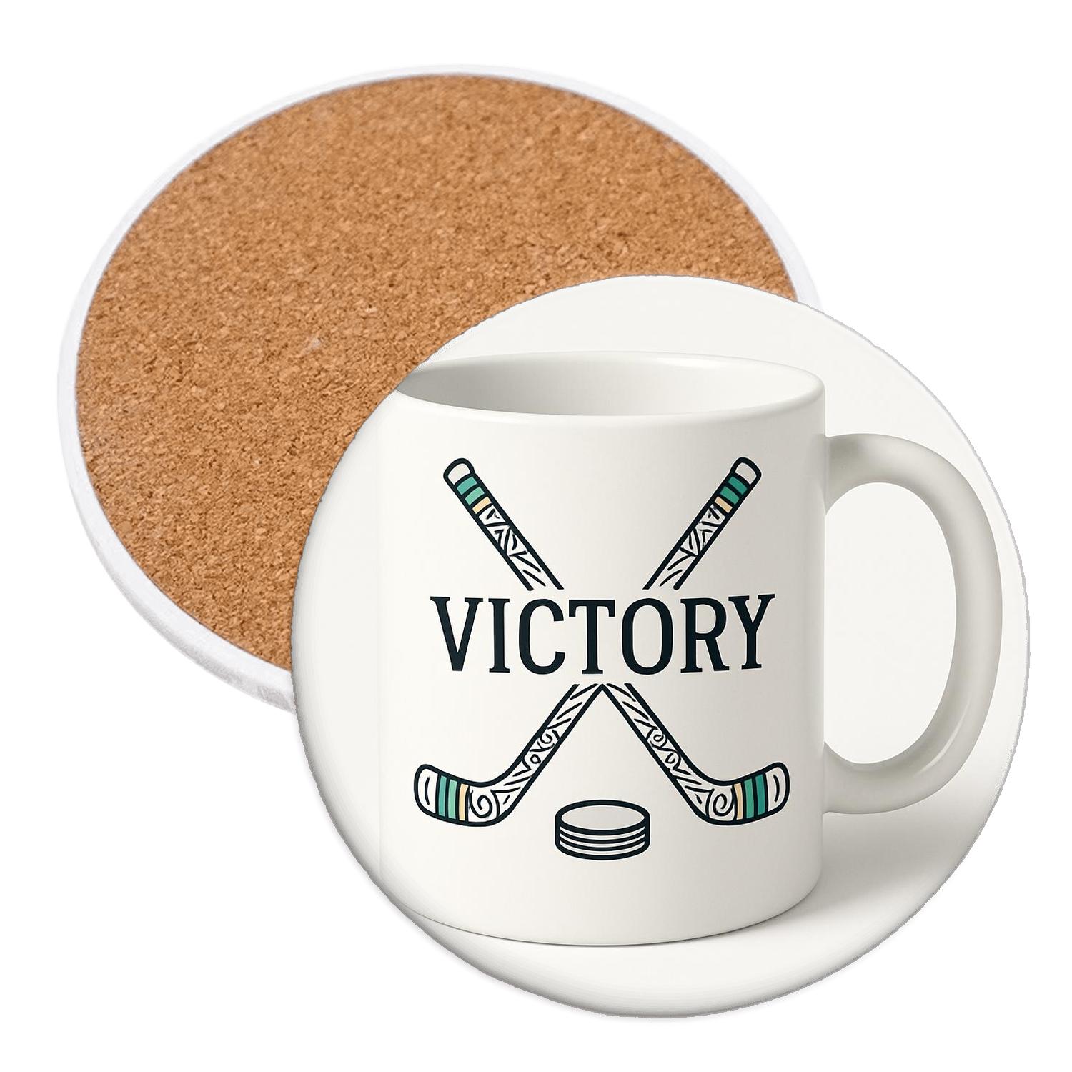 Nordic Hockey Crossed Sticks Victory Mug elegant tabletop coasters