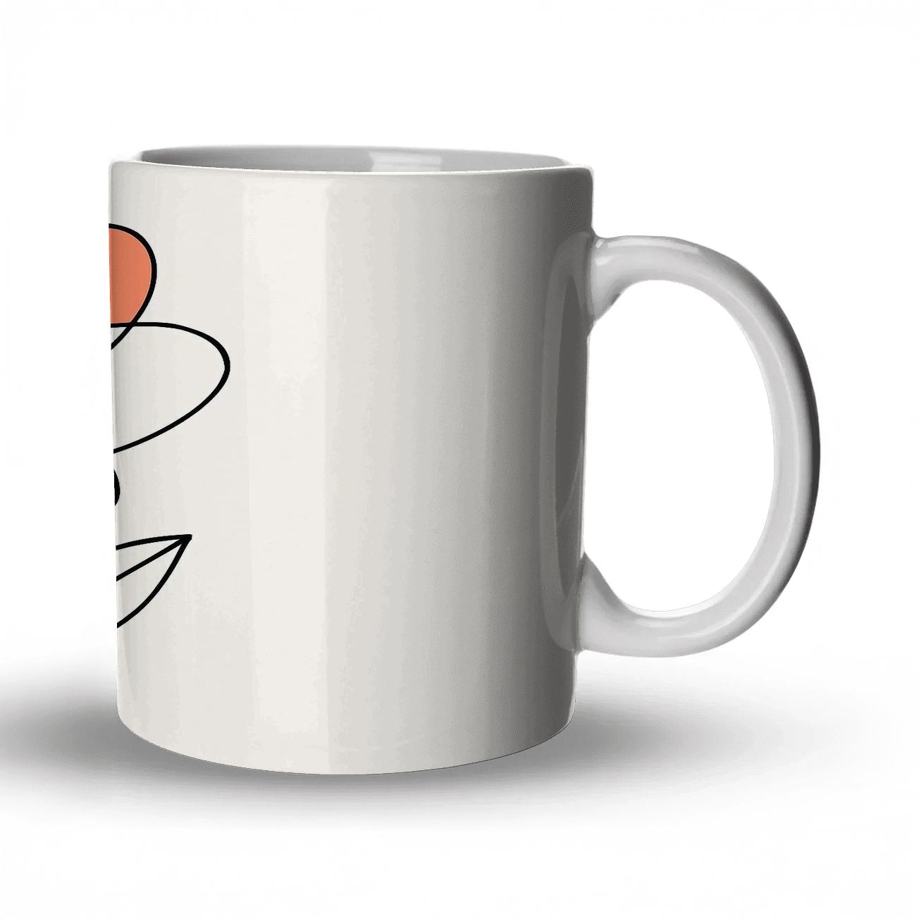 Orbital Bloom Contours custom printed mugs