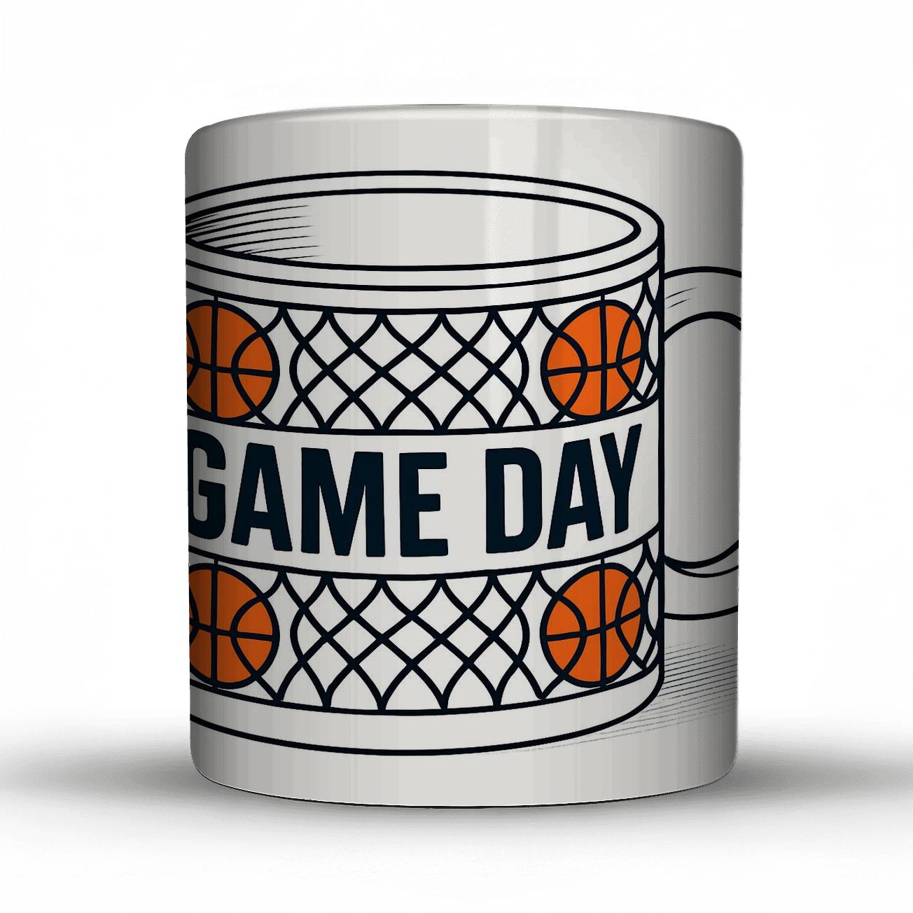 Court Rhythm Game Day Basketball Netline travel mugs with handles