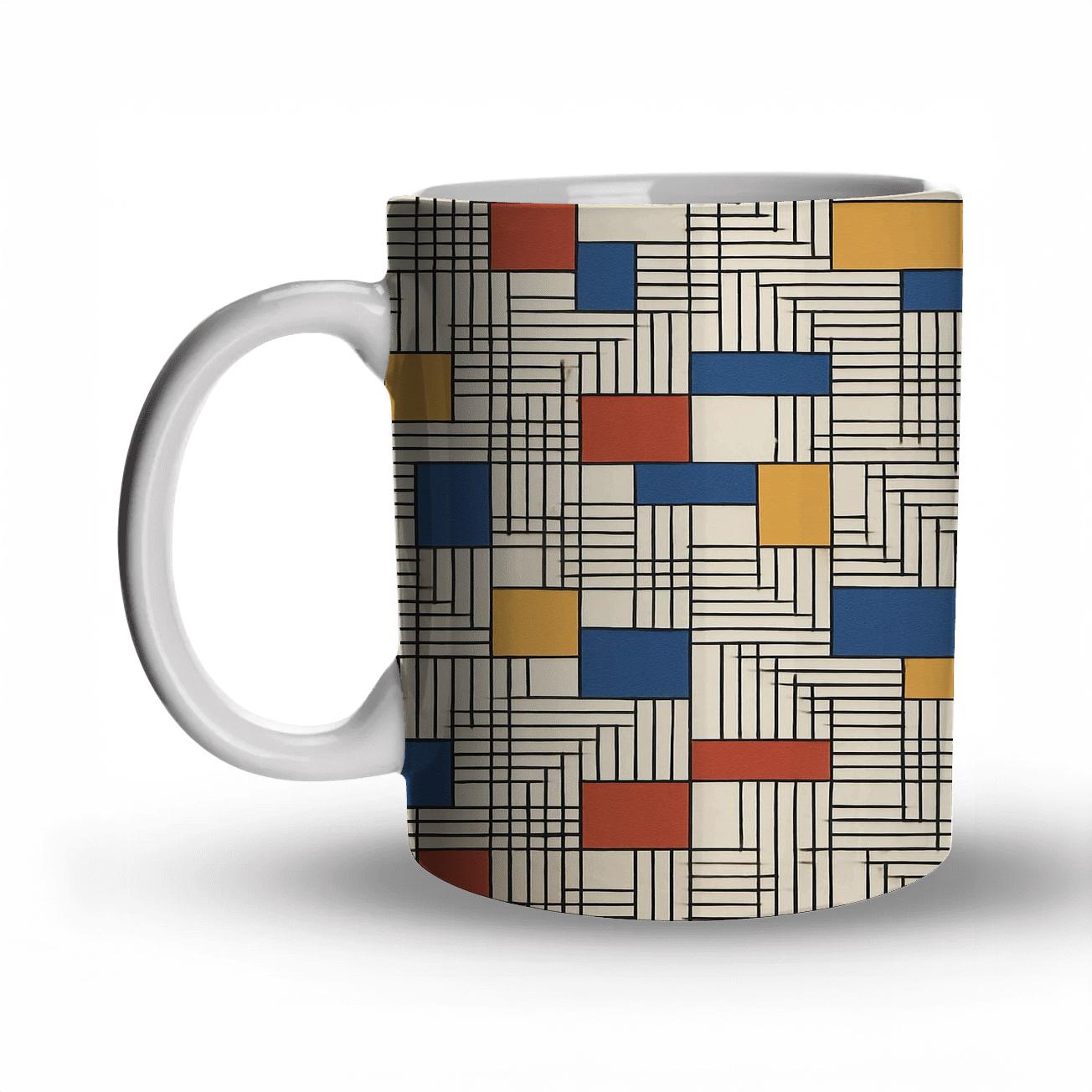 Bauhaus Weaving Grid Interference decorative mug sets