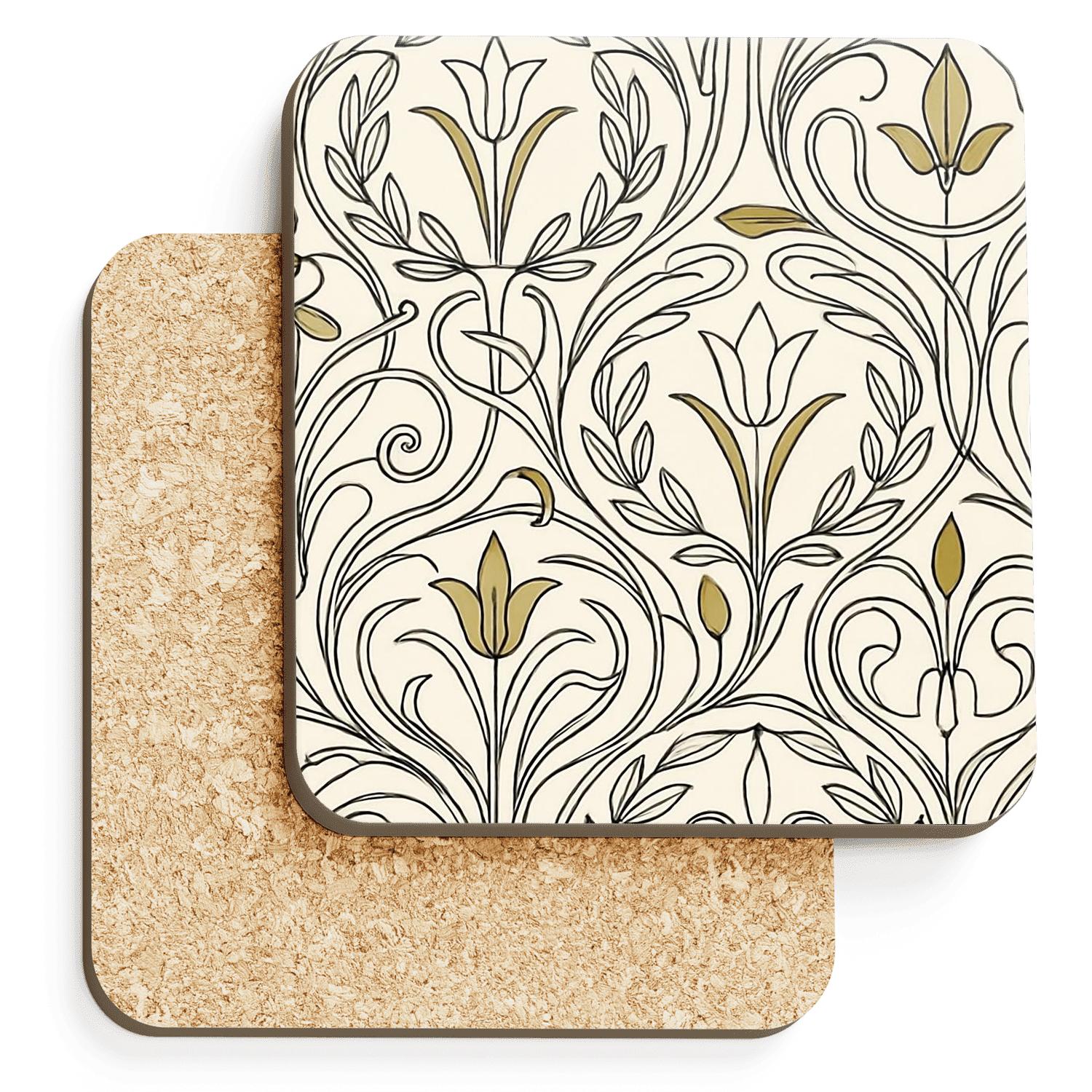 Vienna Secession Laurel Scrollwork coasters for home decor