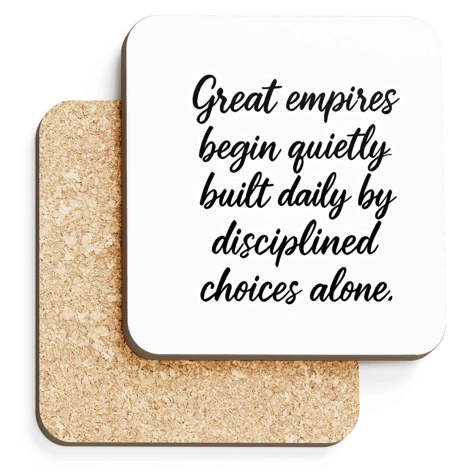 Quiet Empire Discipline decorative beverage coasters