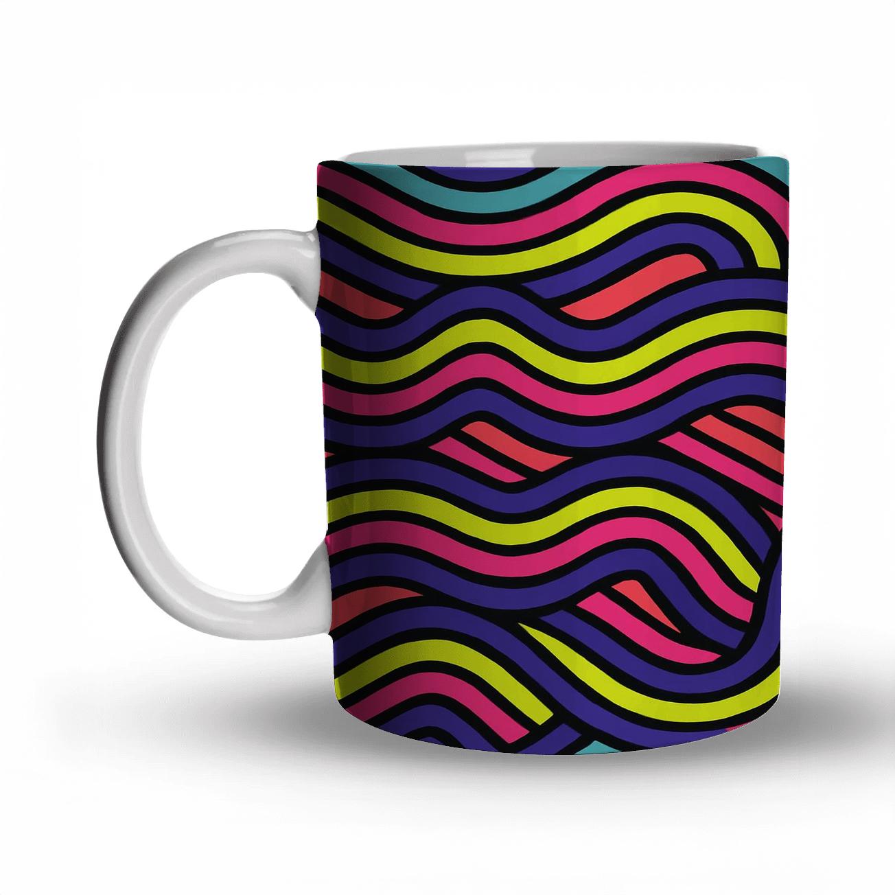 Op Art Aurora Line Weave decorative mug sets