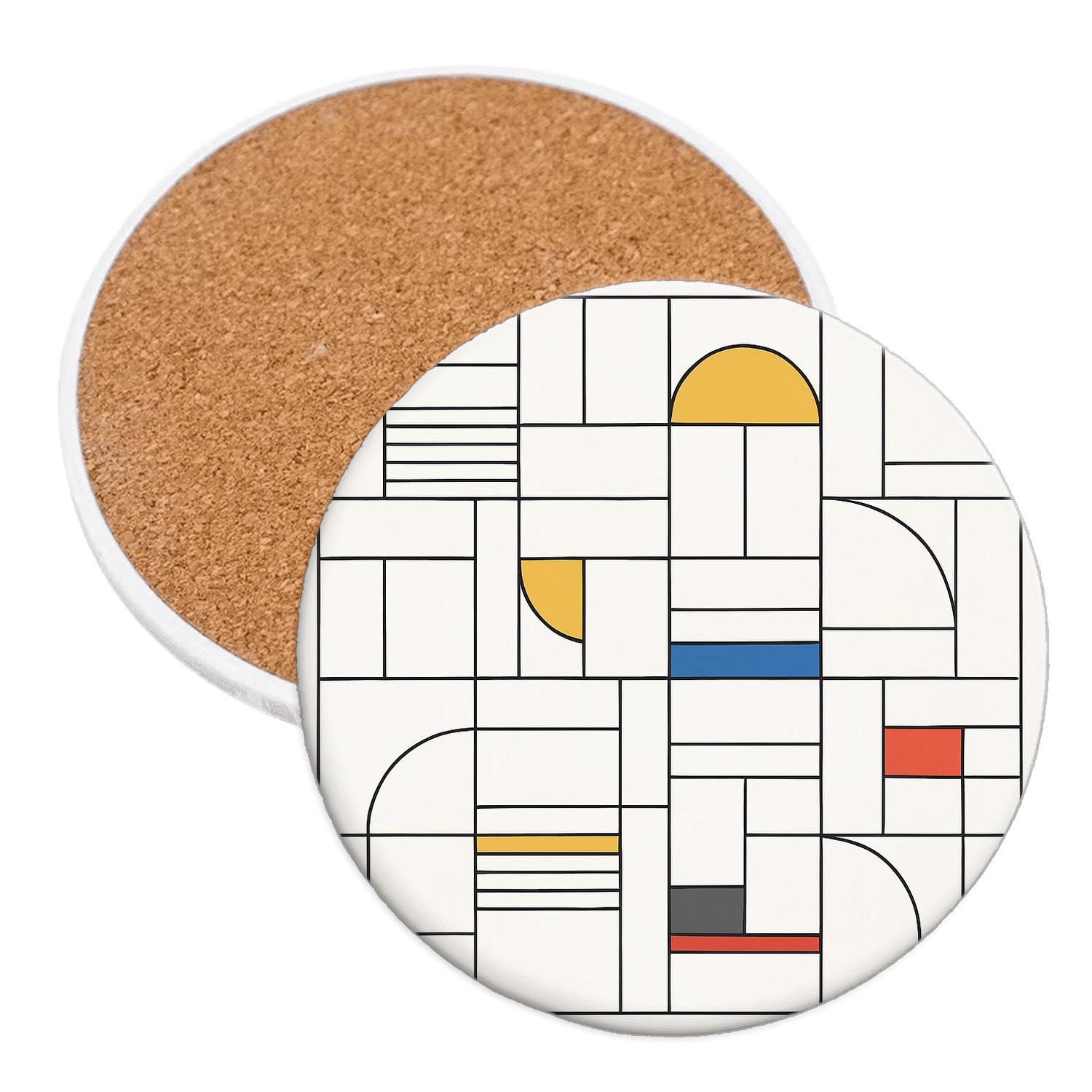 Bauhaus Grid Variations Study stone coaster collections