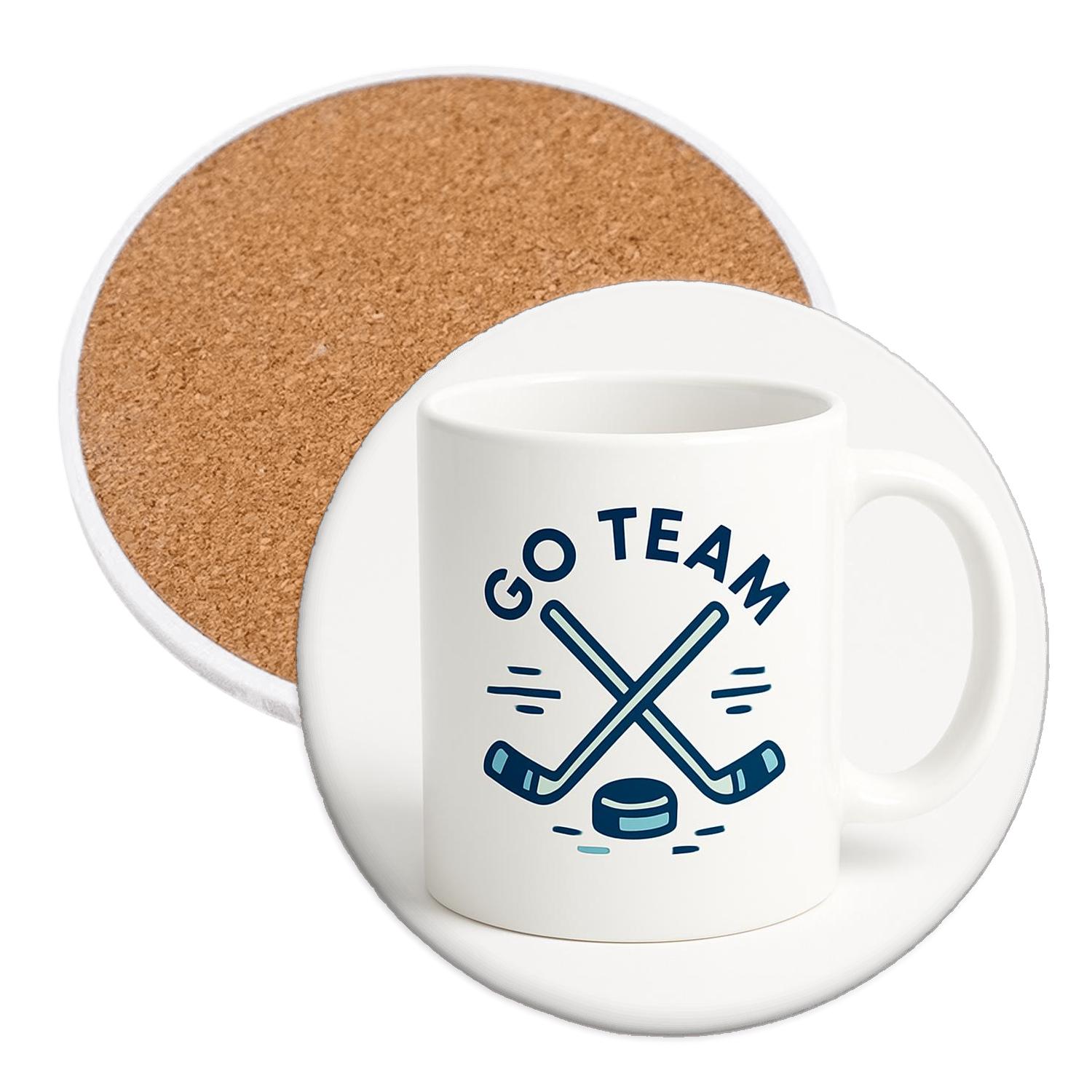 Hockey Rally Minimalist Line Art Mug decorative beverage coasters