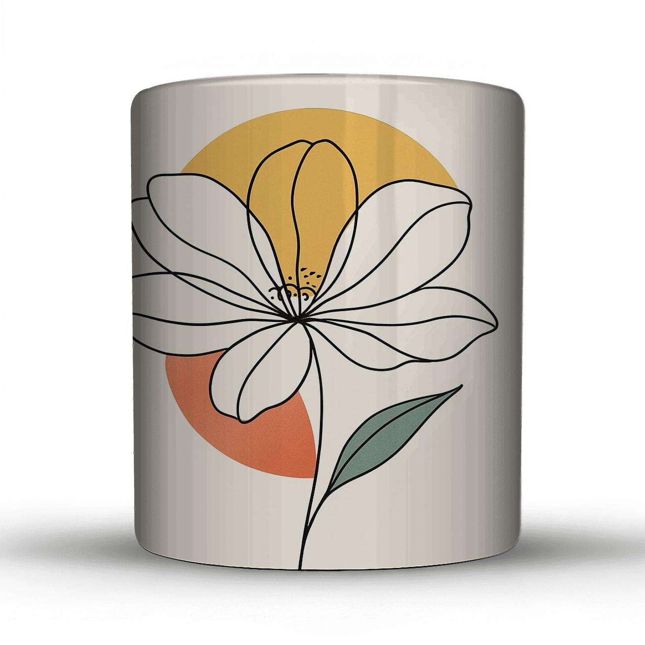 Solar Bloom Contour personalized mugs