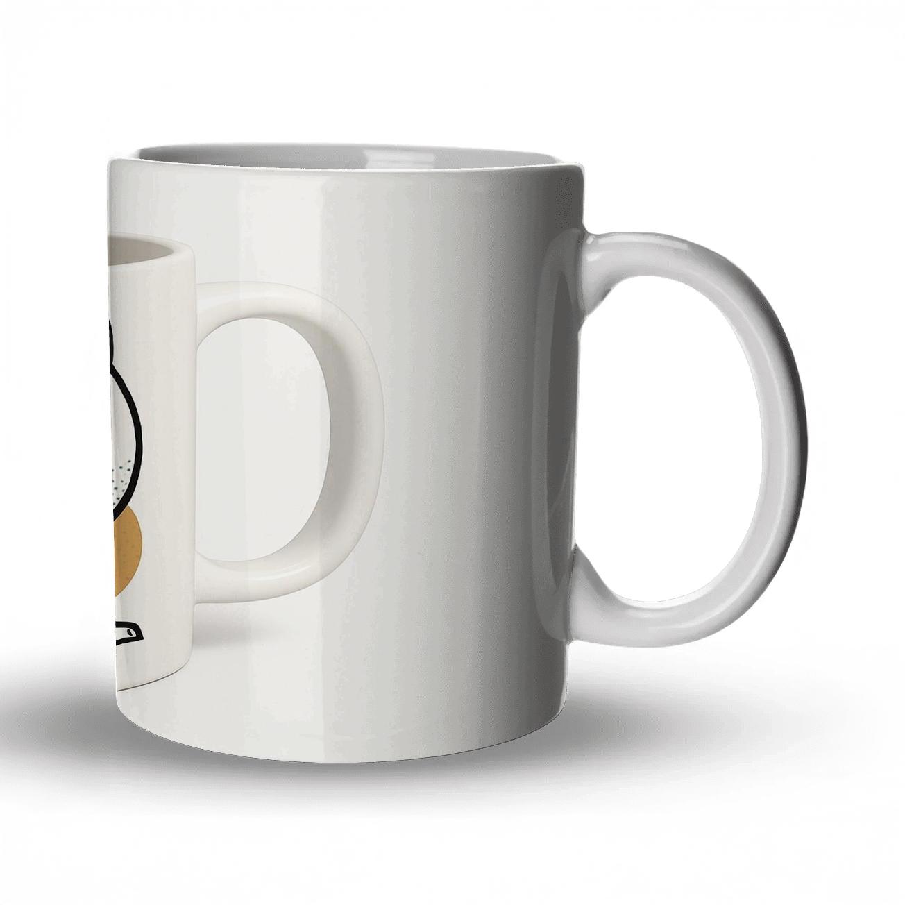 Arctic Fox Bauhaus Line Art Mug Wrap premium drinkware mugs