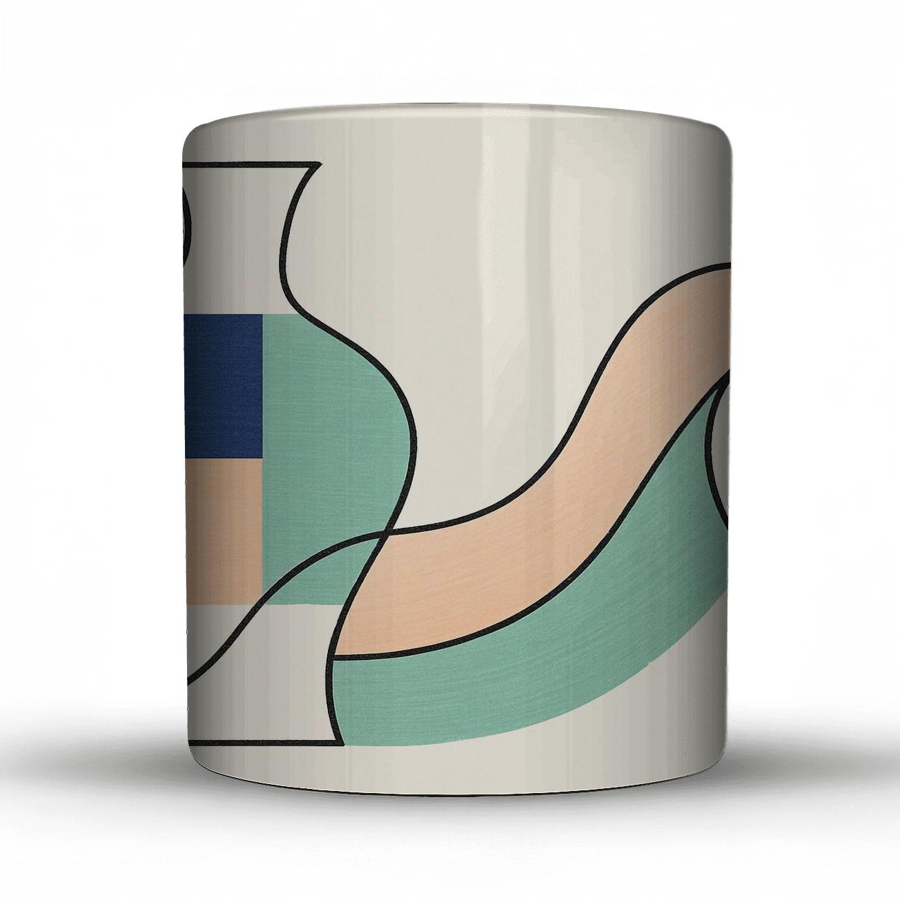 Tidal Geometry Vessel decorative mug sets