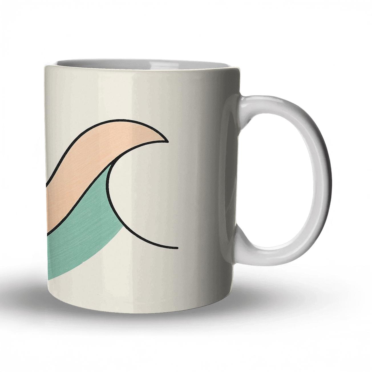 Tidal Geometry Vessel decorative mug sets
