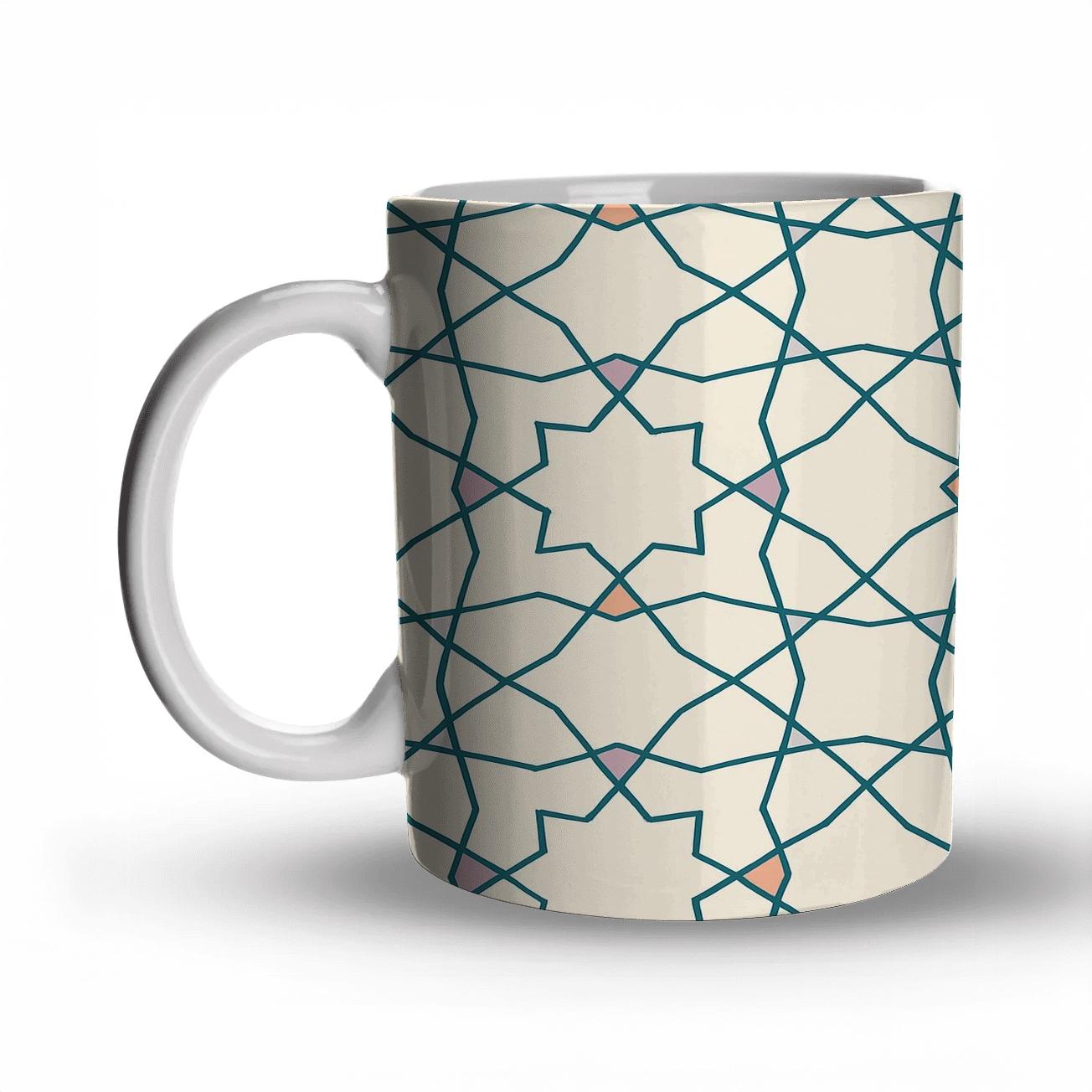 Girih Decagon Star Lattice Modernist decorative mug sets