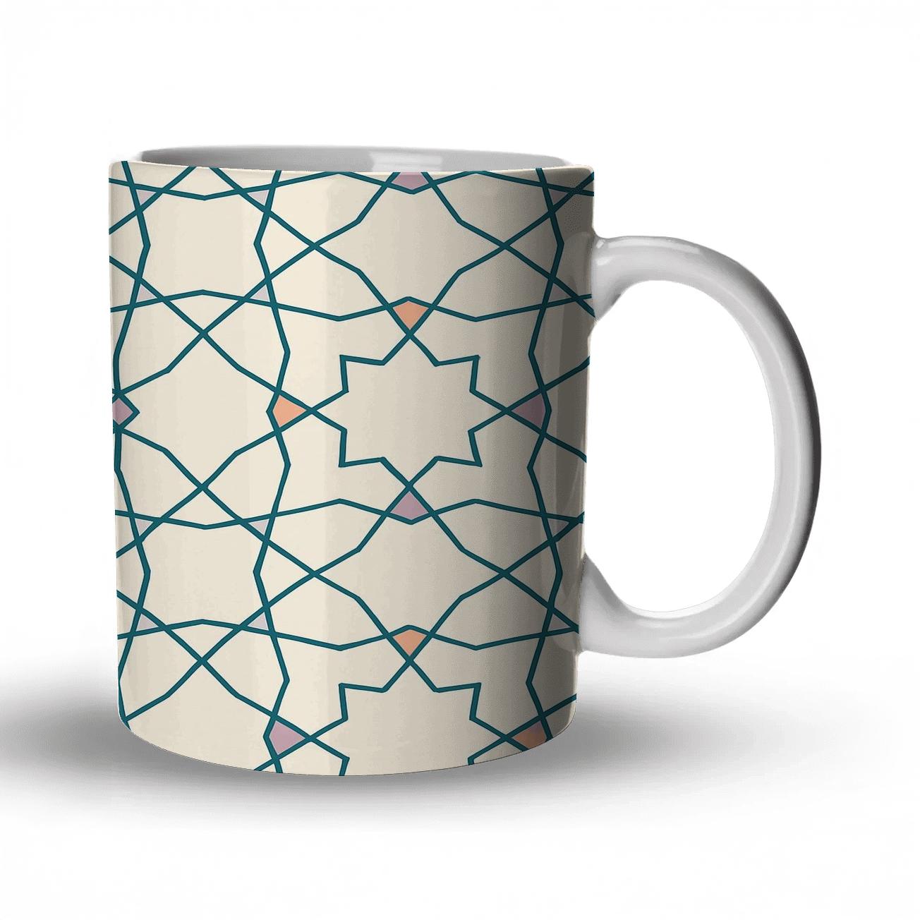 Girih Decagon Star Lattice Modernist decorative mug sets